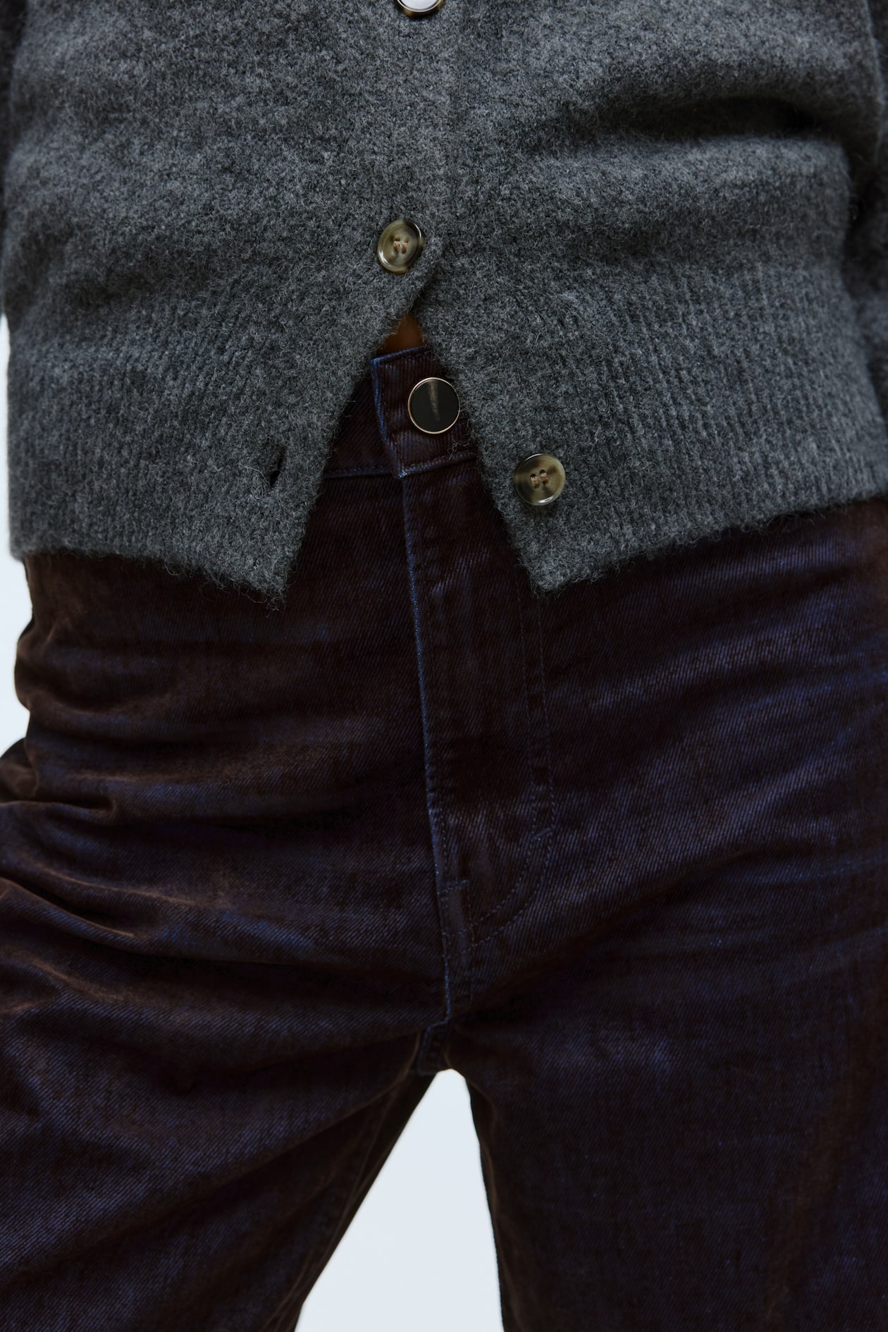 Flocked Straight High Jeans - image 2