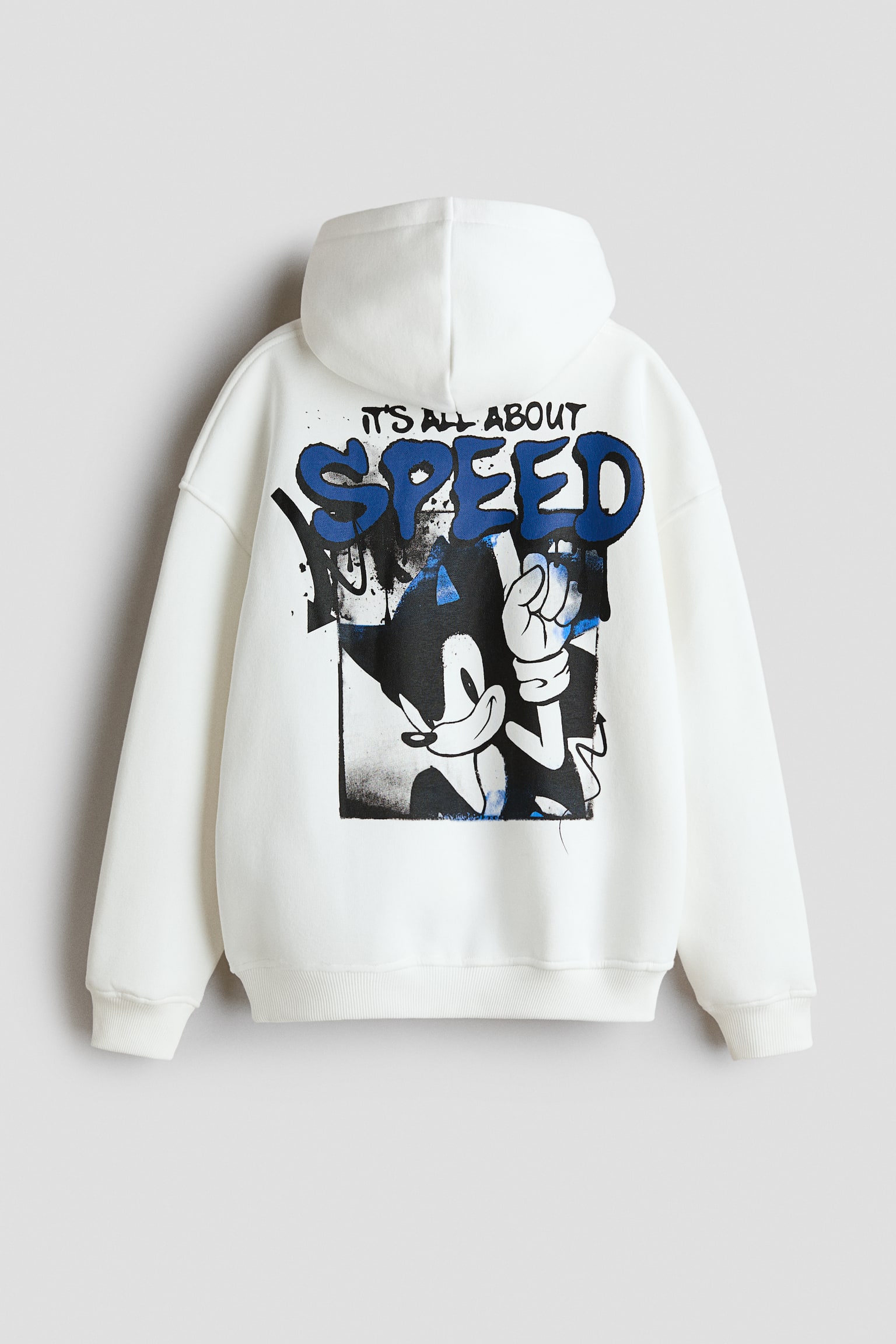 Print-motif hoodie - White/Sonic the Hedgehog/Turquoise/Garfield - 3