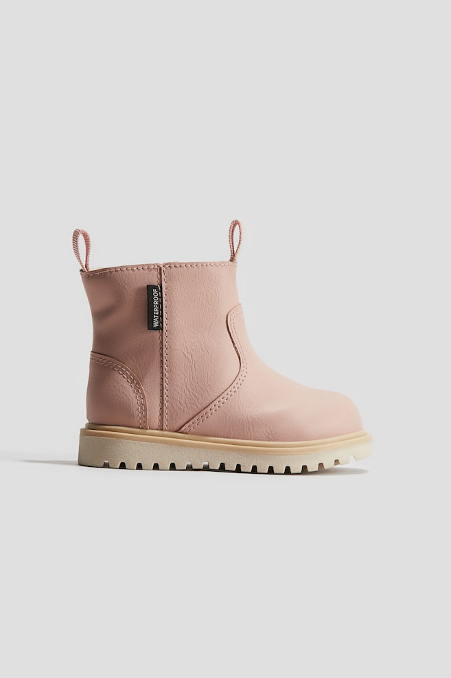 Wasserdichte Boots - Mattrosa/Braun - 1