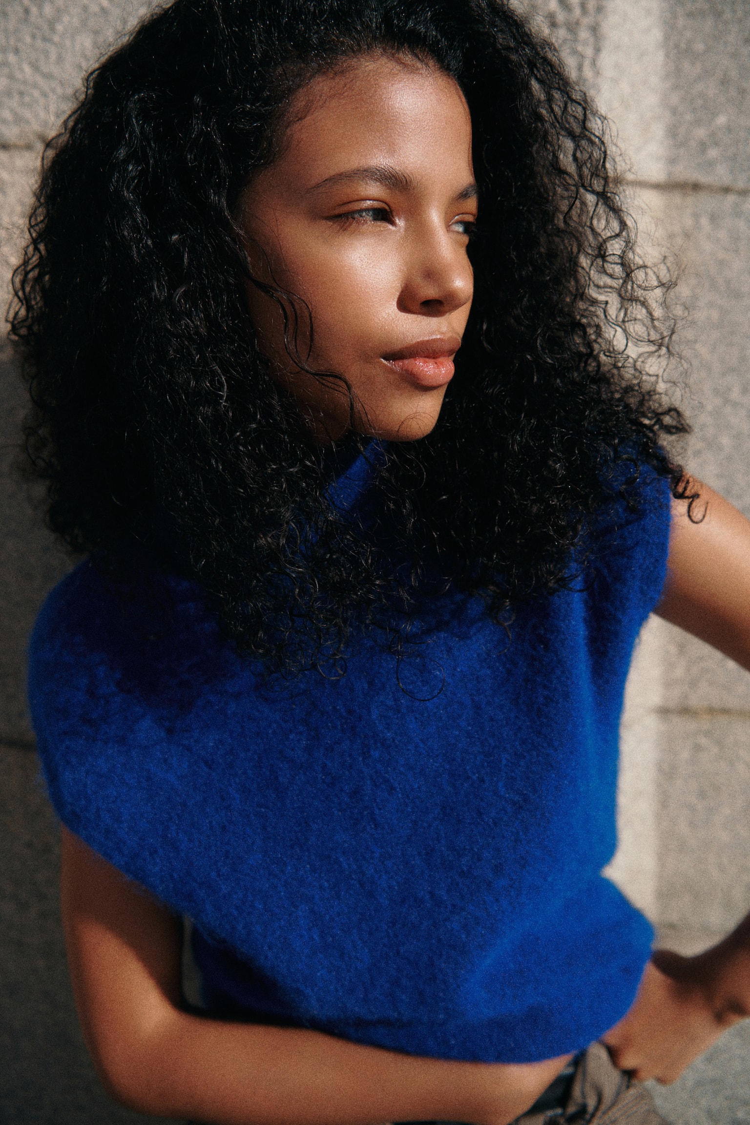 Женский жилет H&M Mock Turtleneck Sweater Vest, цвет: Тёмный синий — фото 5