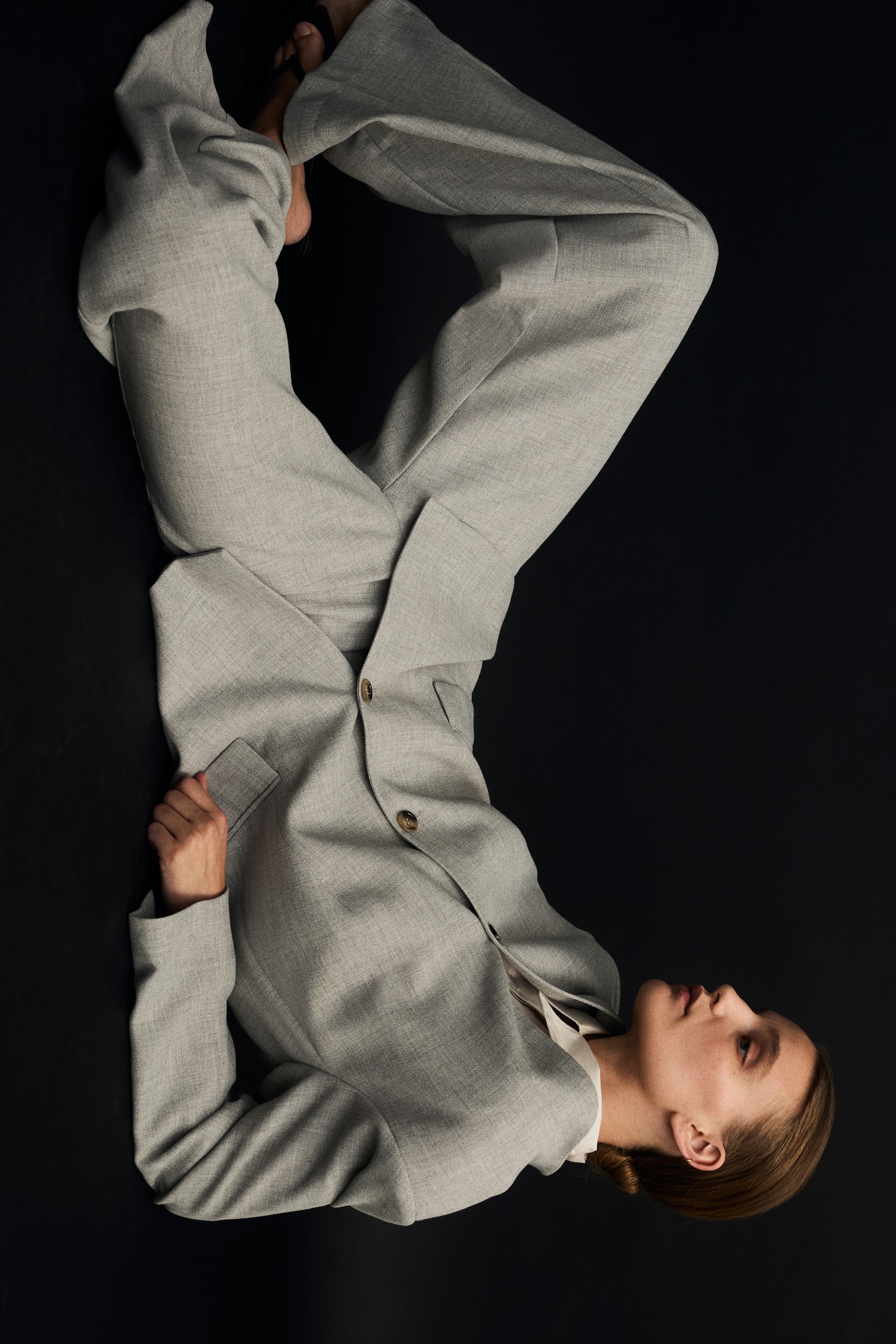 Pantaloni svasati - Beige/Greige/gessato - 3