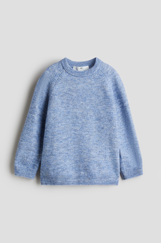 Jersey de manga raglán - Azul jaspeado/Beige - 1