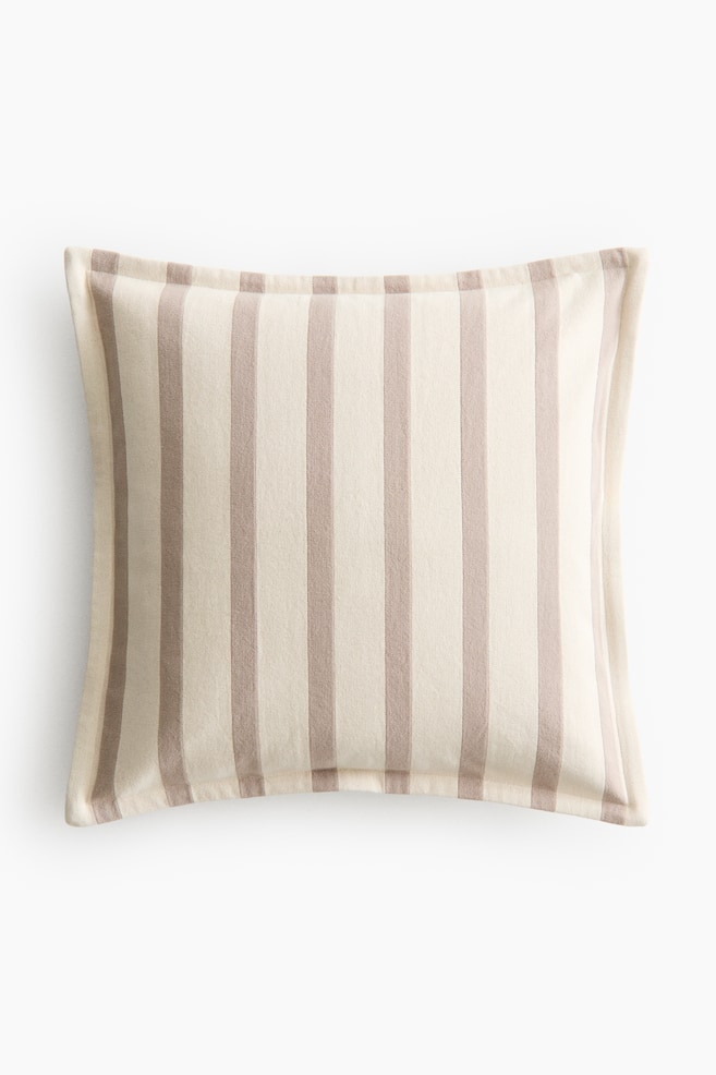 Kussenhoes van canvas met dessin - Beige/gestreept/Donkerbruin/gestreept/Groen/gestreept/Taupe/gestreept/Zwart/gestreept - 1