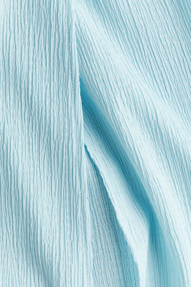 Wide Wrap-Detail Pants-Light turquoise - 3