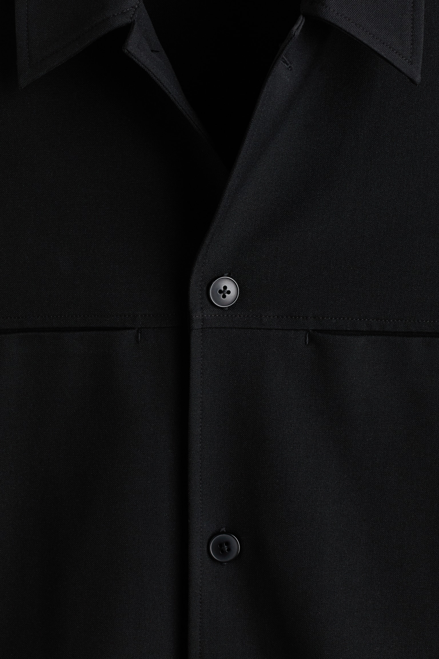 Мужская рубашка H&M Overshirt, цвет: Чёрный — фото 7