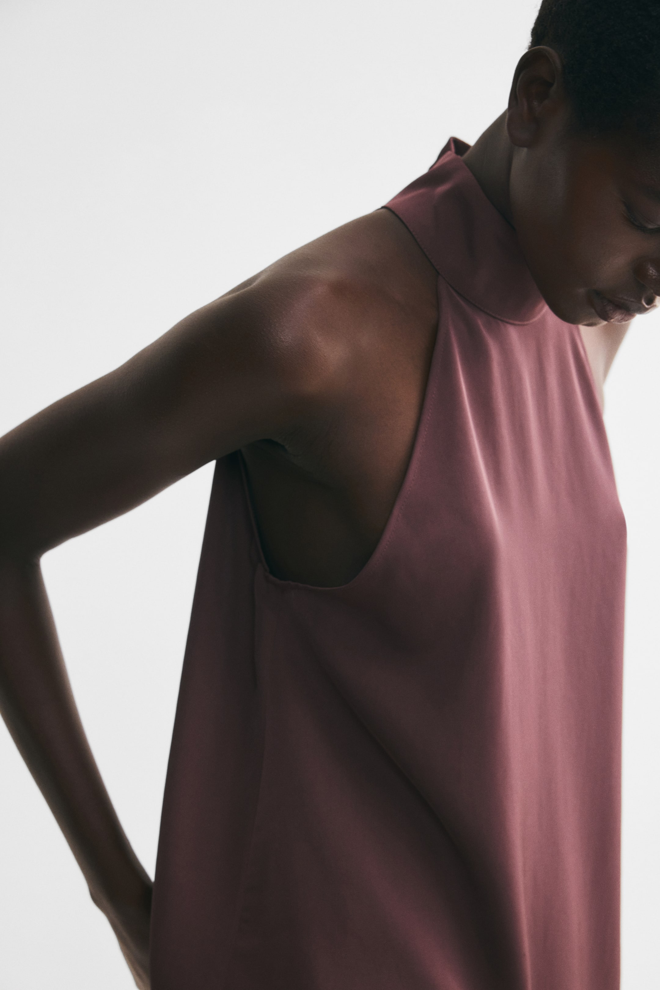 Asymmetric Satin Top