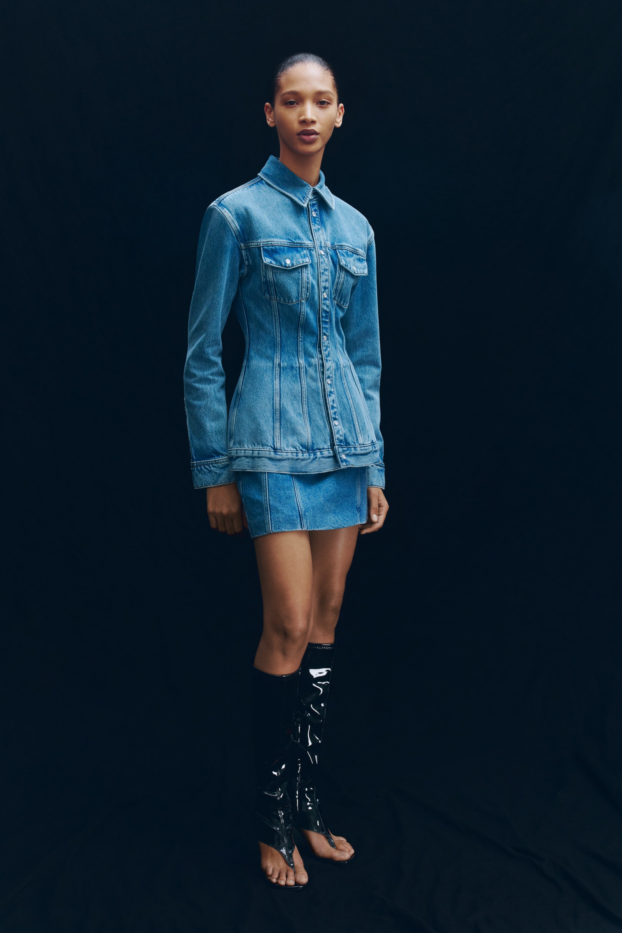 Женские куртки H&M Denim Hourglass Jacket — фото 4