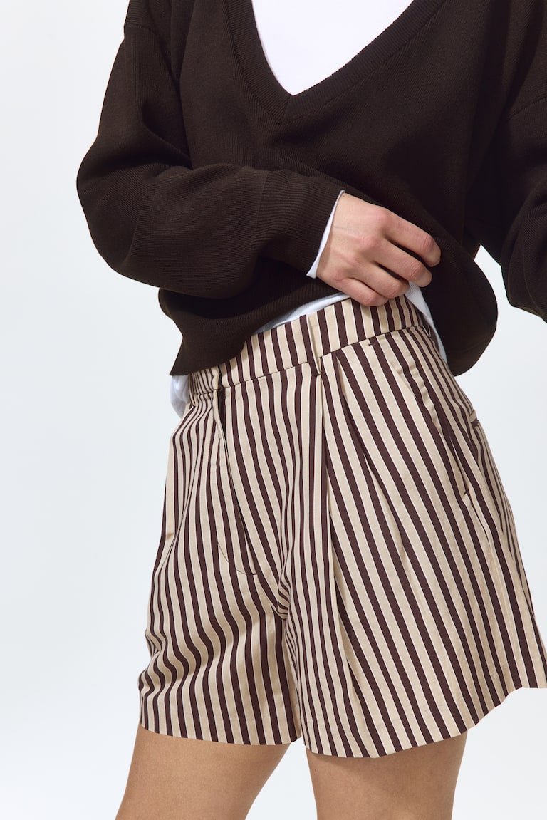 Šorts elegantnog kroja od mešavine lana