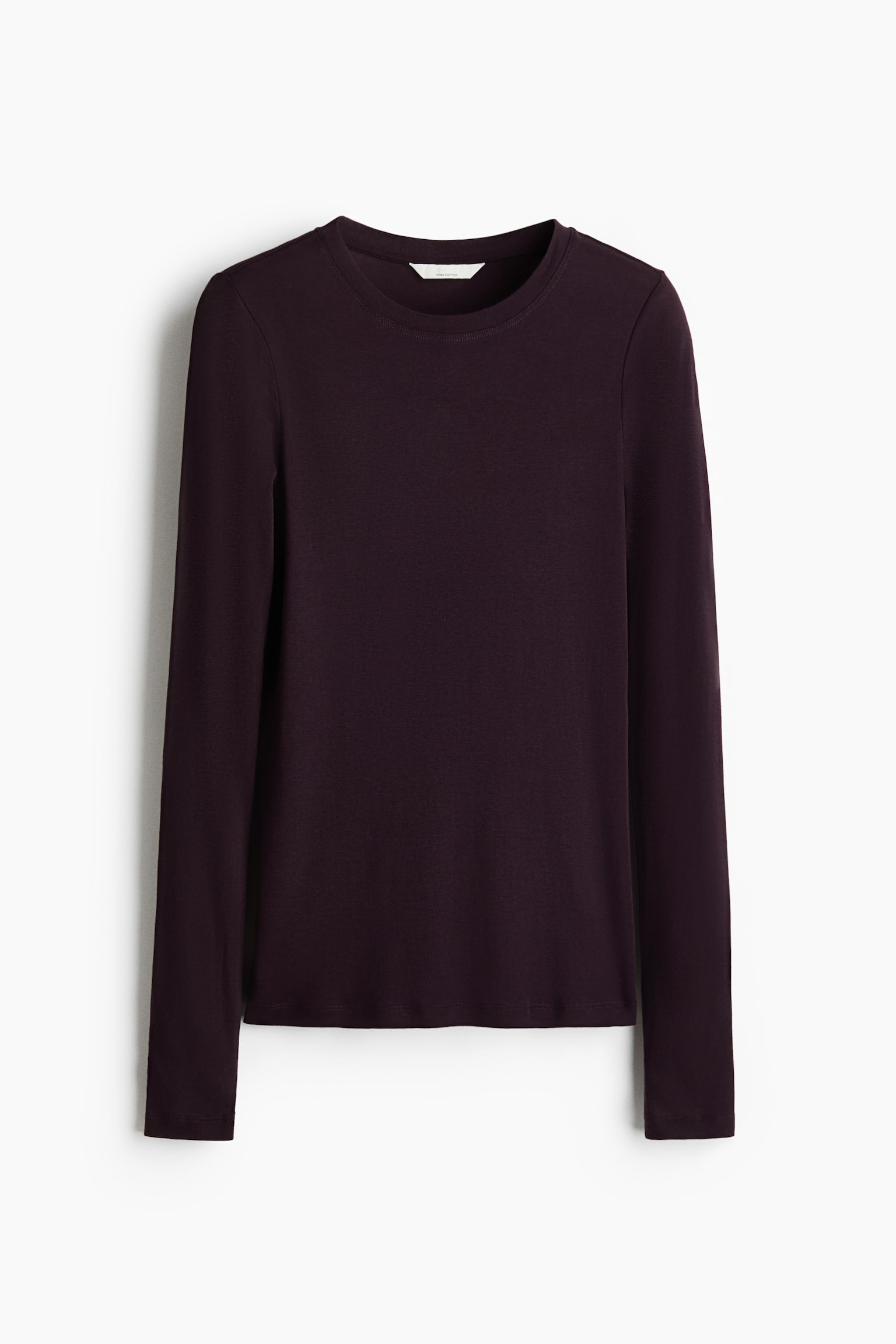 Trikåtröja i pimabomull - Mörklila/Vit/Dimblå/Mörkbrun/Mörk dimrosa/Brun/Beige - 1