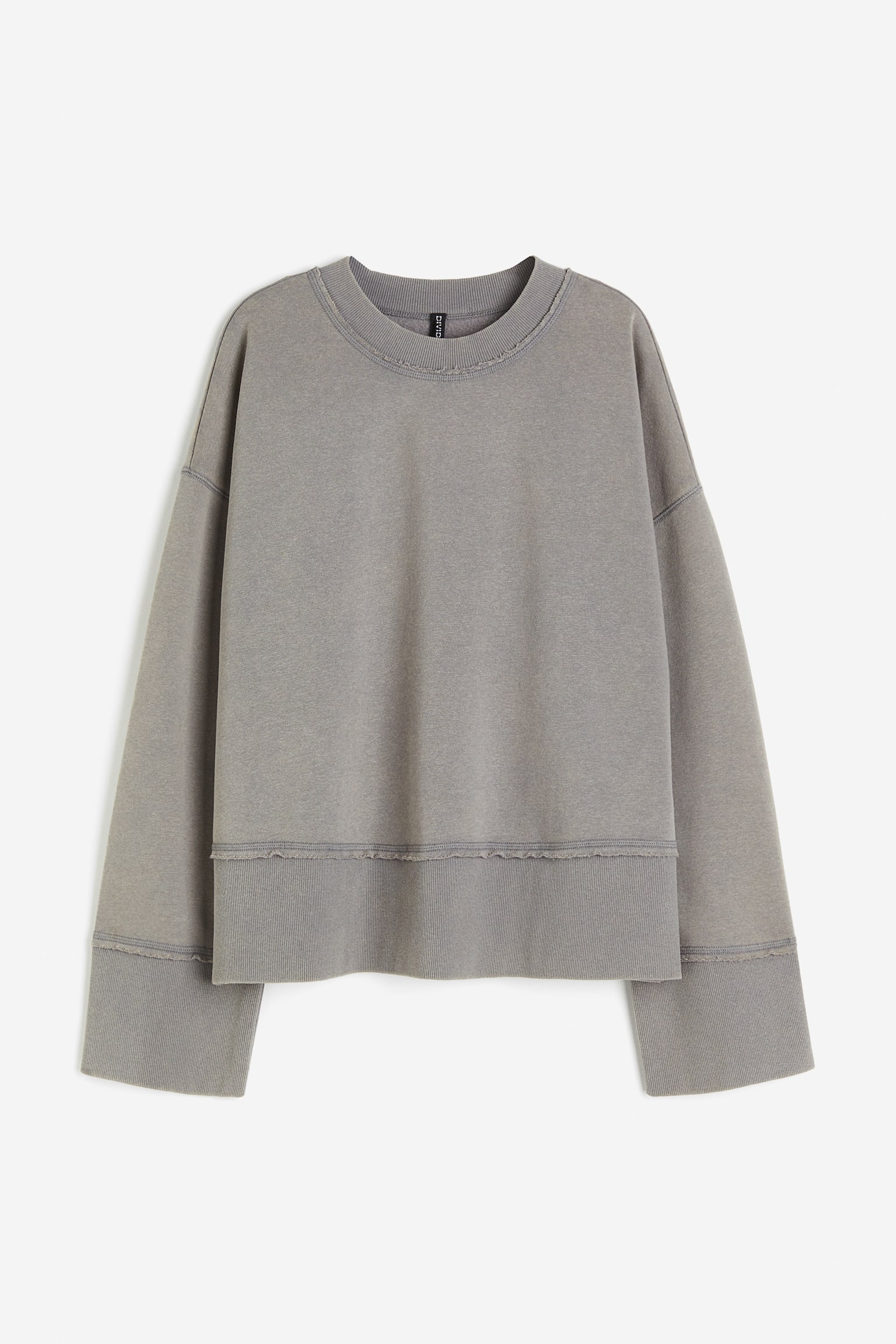 Oversized sweatshirt - Grey/Beige/Light blue/Black/Light purple - 1