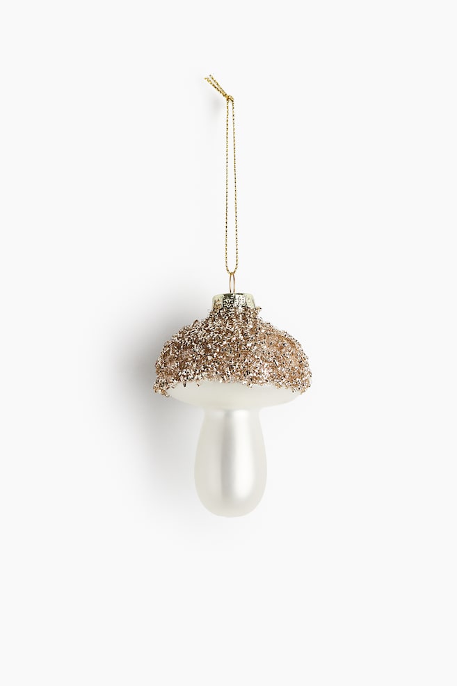 Décoration de Noël en verre - Doré/champignon/Doré/bonhomme en pain d'épices/Doré/sapin de Noël/Rouge/pomme/Doré/pomme de pin/Doré/champignon/Doré/vin pétillant/Argenté/cygne/Argenté/hibou/Argenté/ours polaire/Vert/sapin de Noël/Rouge/maison/Transparent/verre de vin - 1
