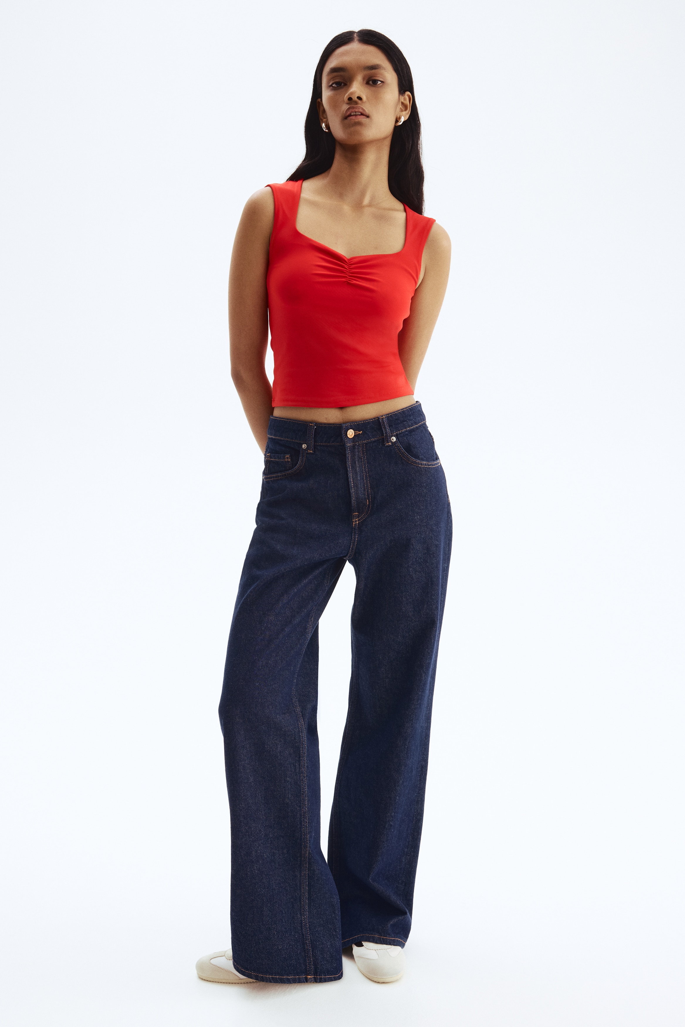 Gathered vest top