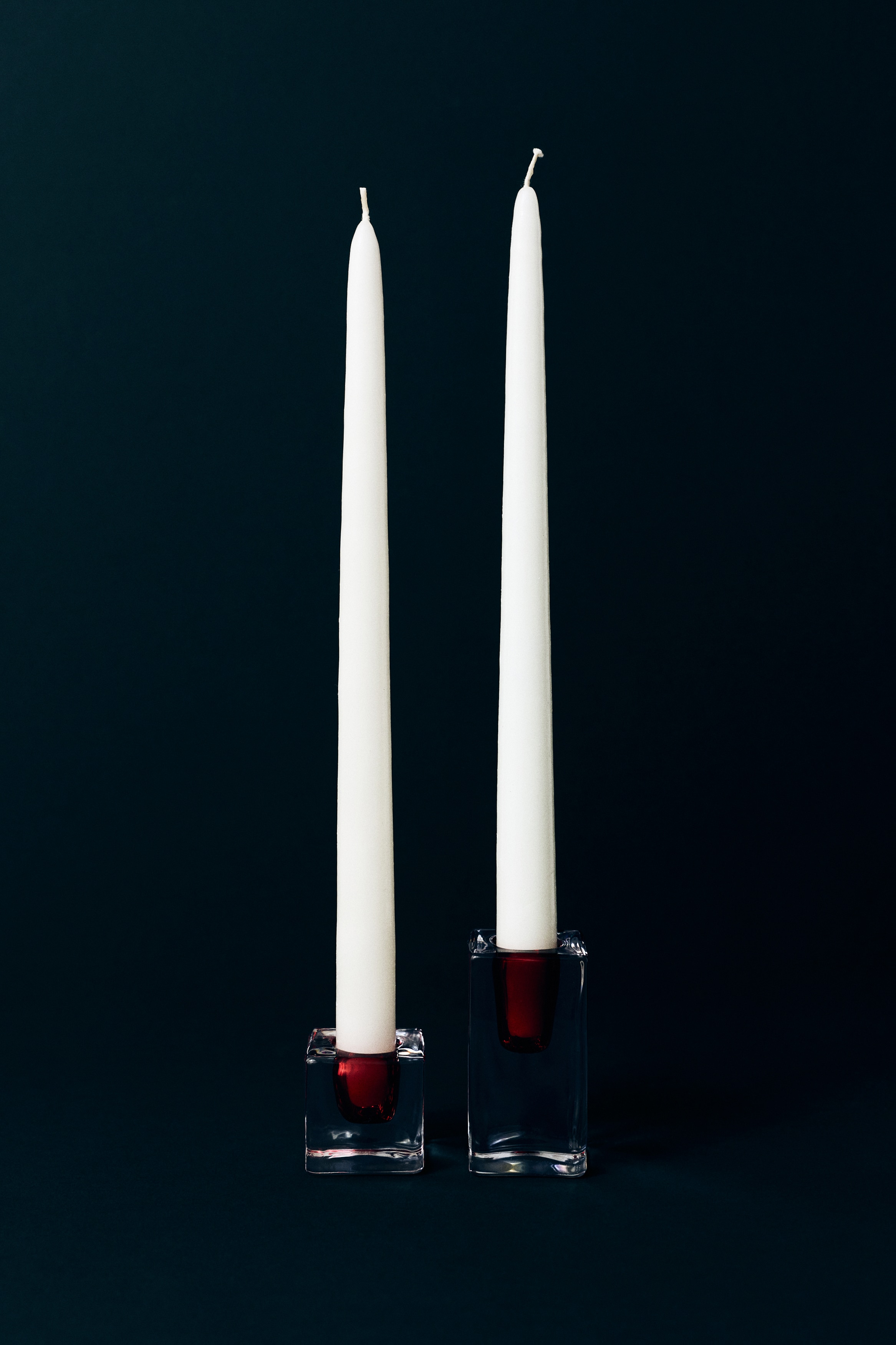 Glass candlestick