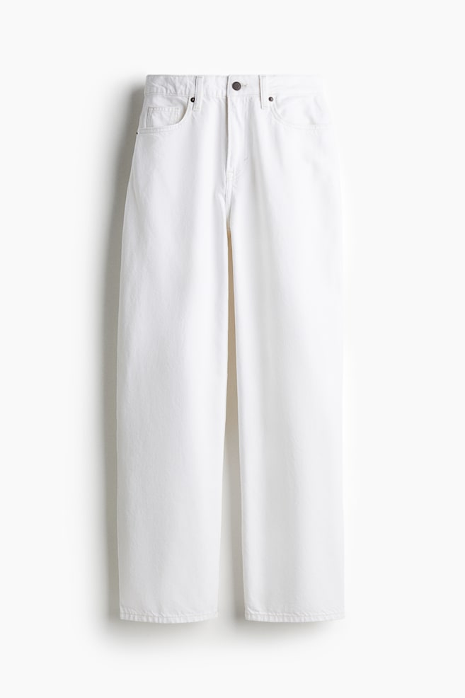 Baggy High Jeans - White/Black/Light denim blue - 1