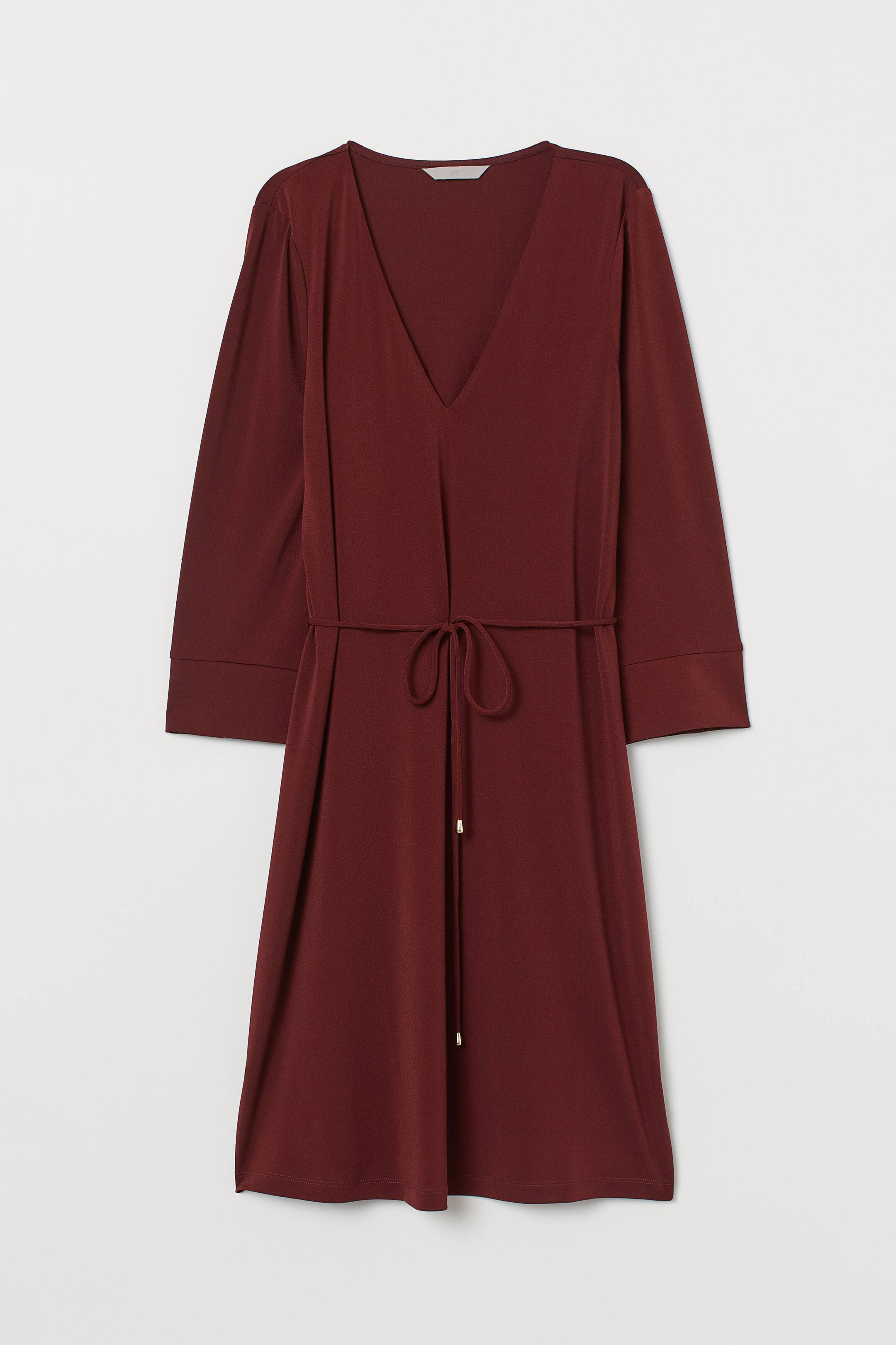 Agrandir l'image: Robe à encolure en V - Brun rouille - FEMME | H&M FR 1