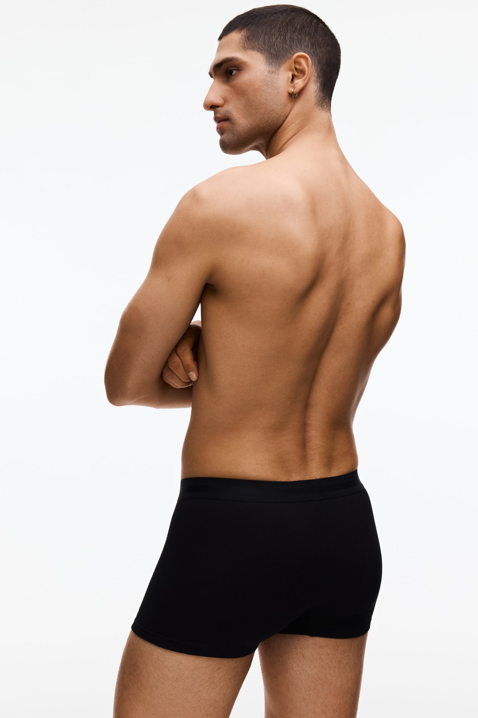 מארז 3 תחתוני בוקסר ריב - חום כהה/בז' - 3