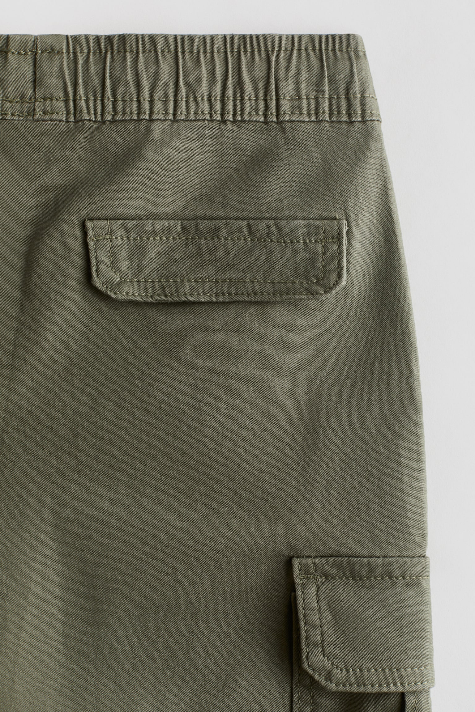 Бавовняні джогери карго - Темно-зелений хакі/Чорний/Бежевий/Бежевий - 2