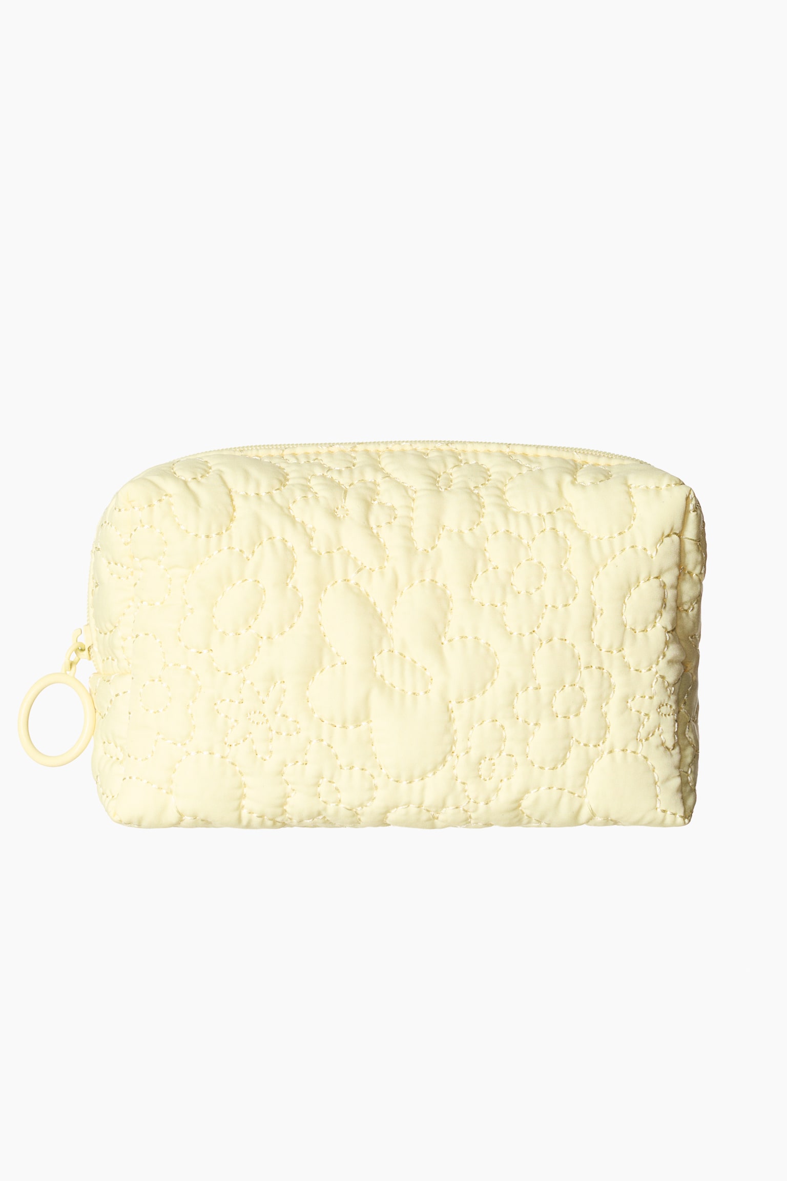 Quilted make-up bag - Light yellow/Light blue/Light pink/Hearts - 1