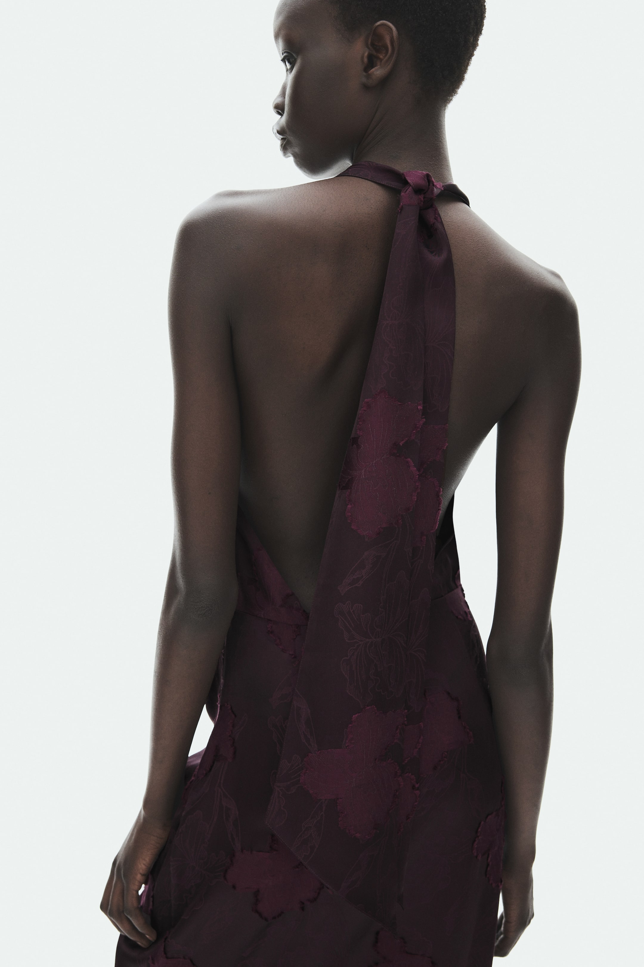 Robe à franges en tissu jacquard