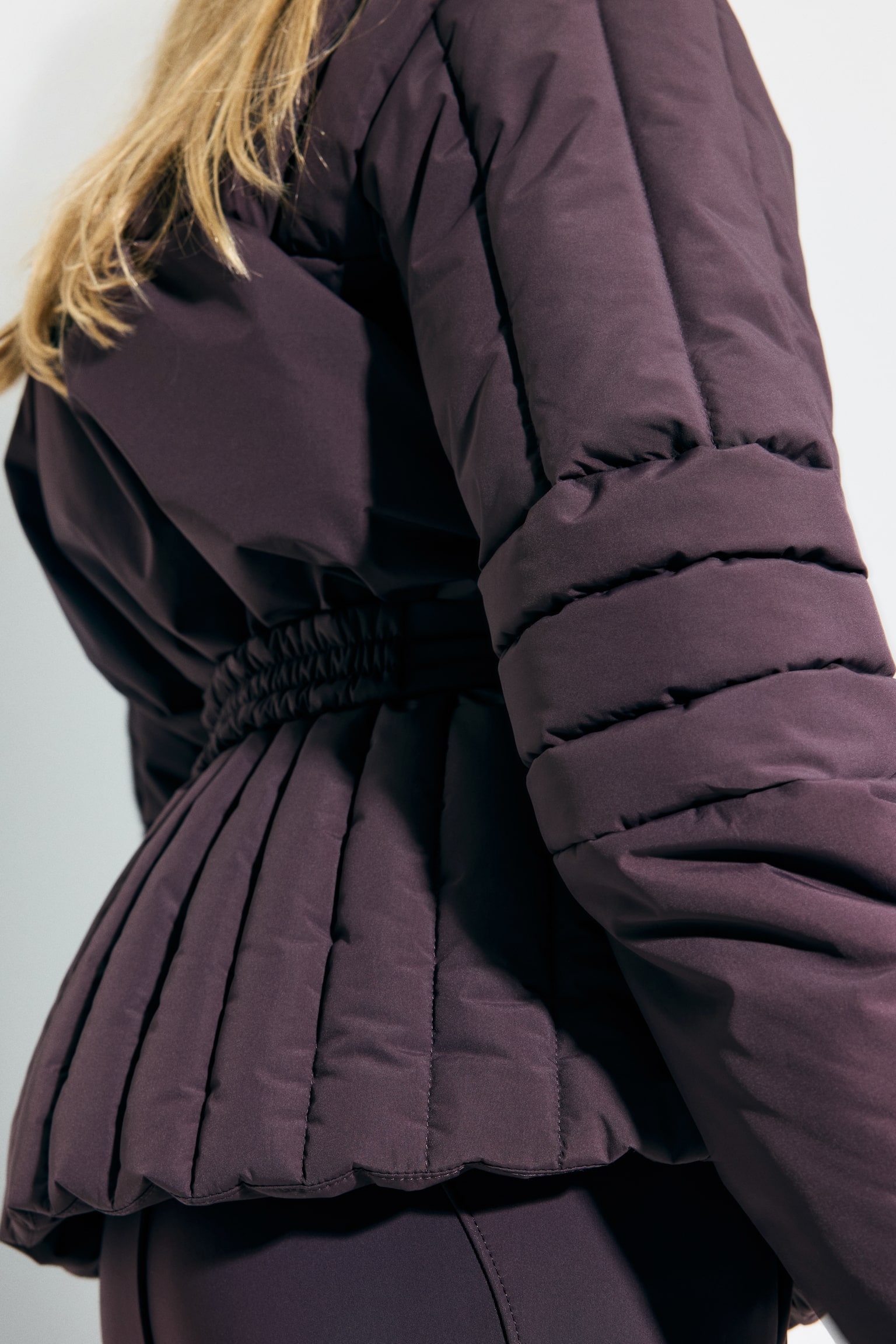 Padded ski jacket with ThermoMove™ - Aubergine purple/Cream - 4