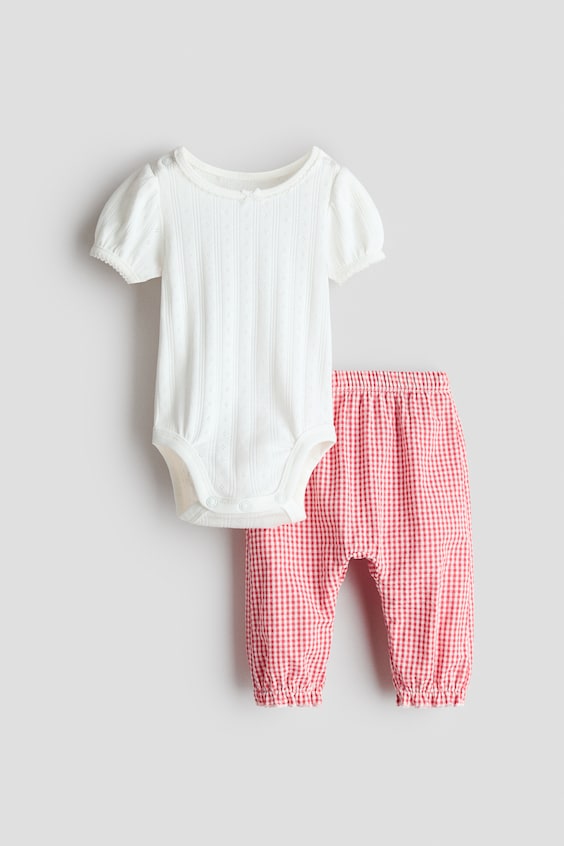 Детские брюки H&M 2-Piece Cotton Set