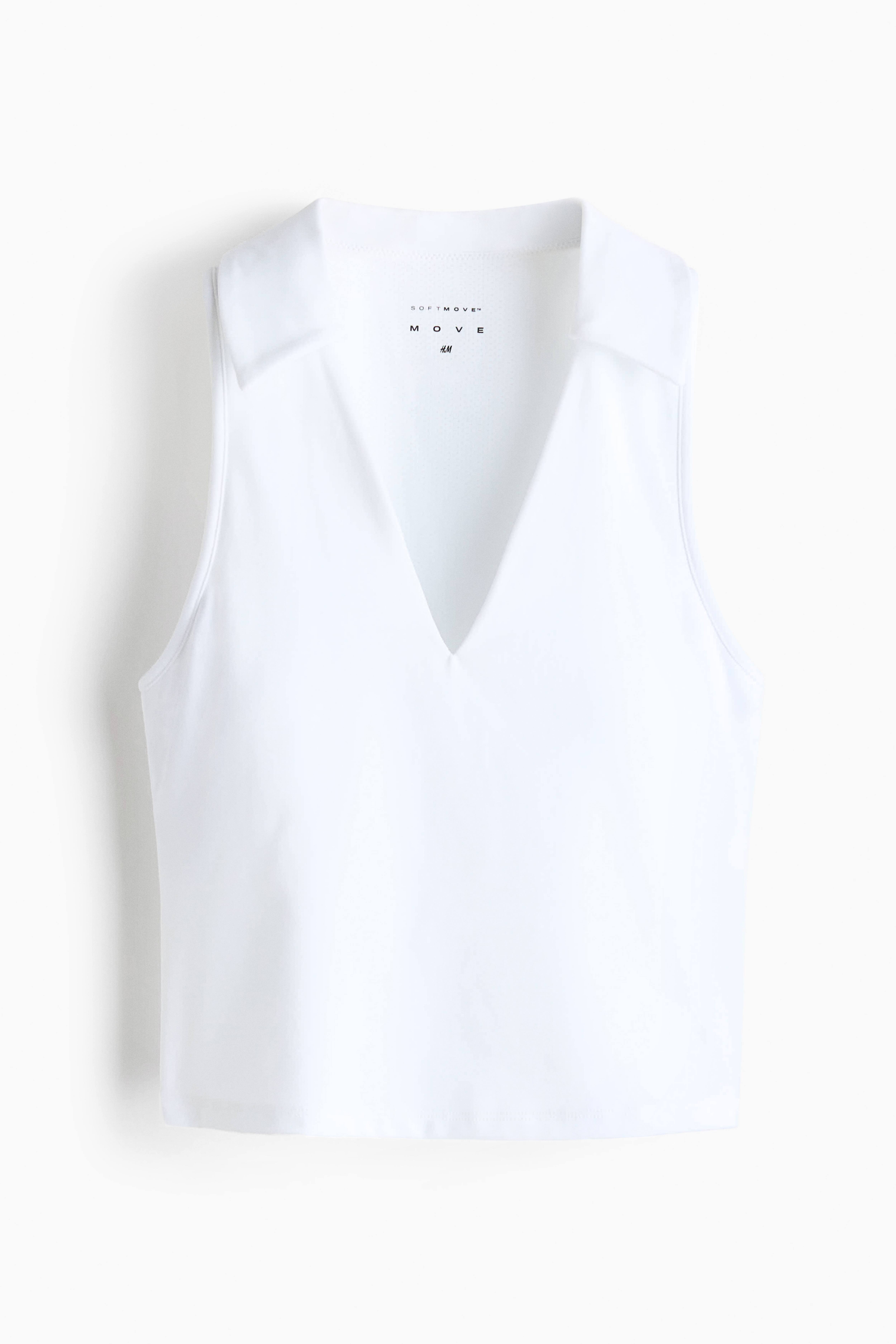 Collared Shelf-Bra Sports Top with SoftMove™