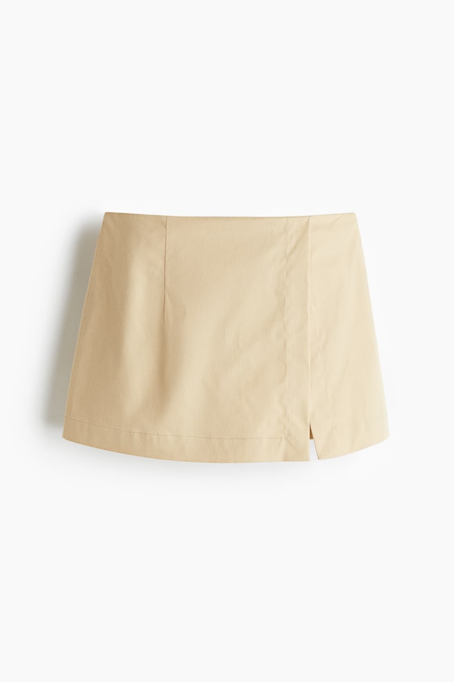 Skort im Wickelschnitt - Beige/Khakigrün/Navy blue/Pinstriped - 1