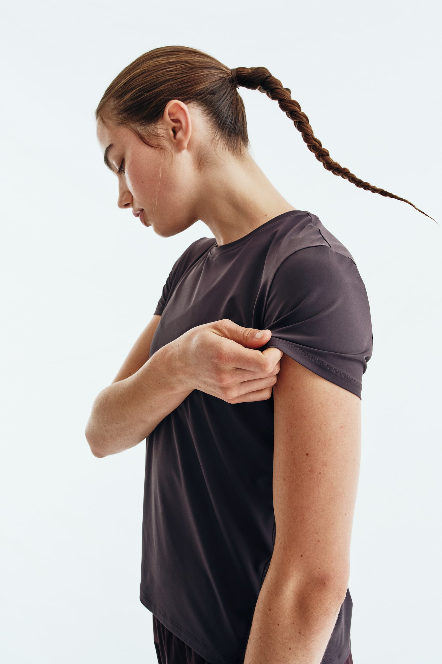 Cooling Running T-shirt with DryMove™ - Plum/Black/Powder pink/White/Butter yellow - 3