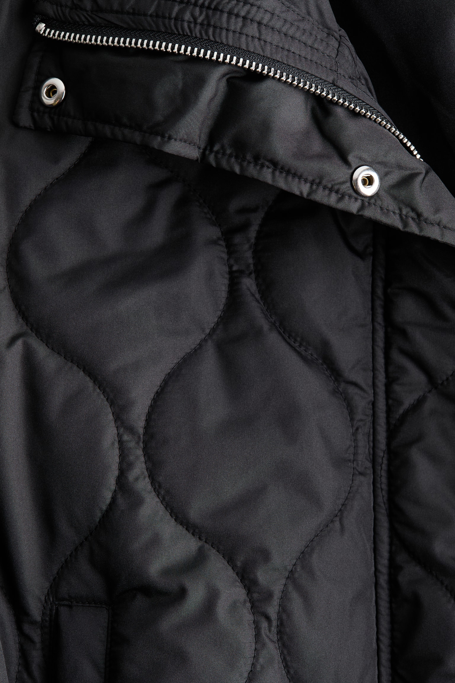 Женская куртка H&M Oversized Quilted, цвет: Чёрный — фото 6