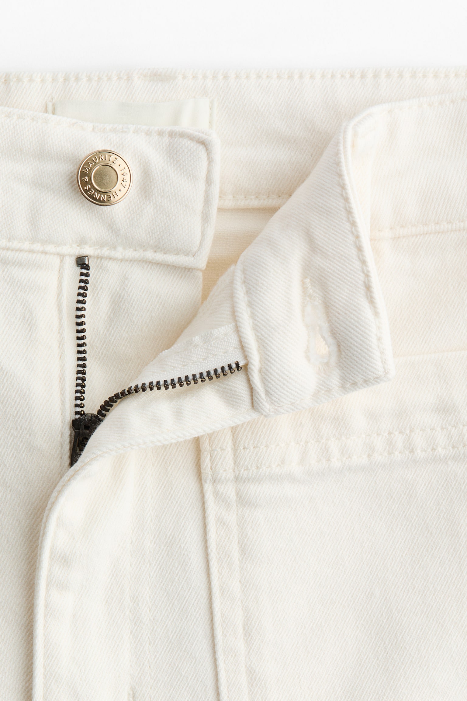 Wide High Jeans - White/Dark brown/Light red/Navy denim blue/Light denim blue/Dark denim blue/Powder pink - 6