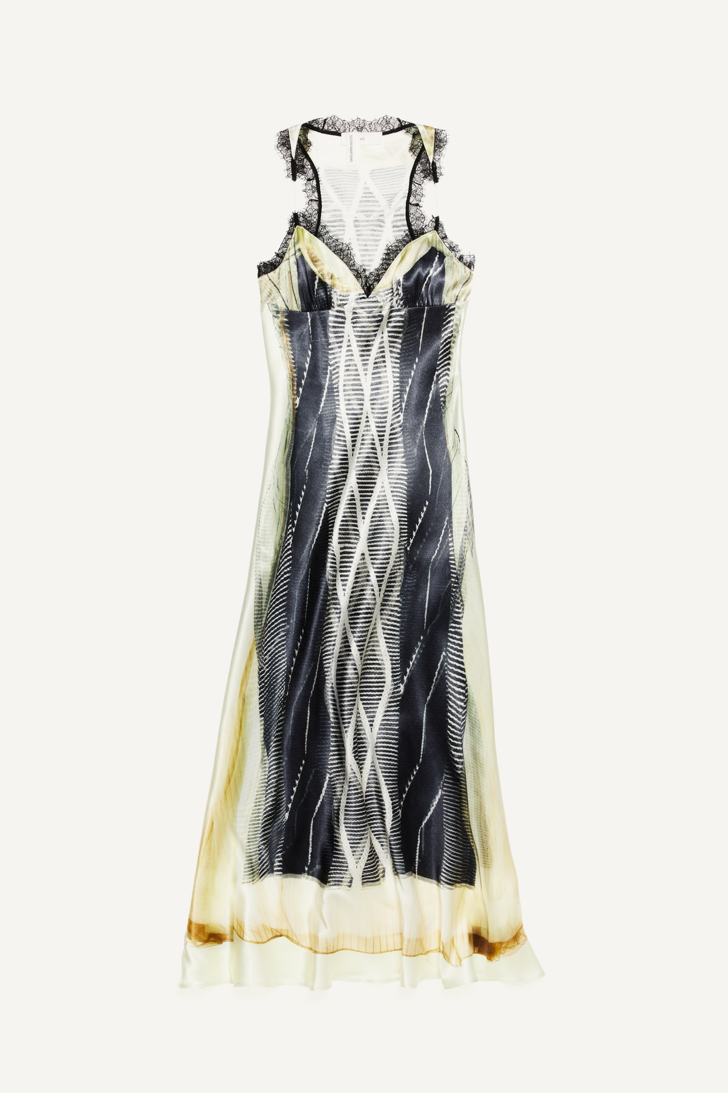 Glenn Martens  プリントサテンワンピース 32 プリントサテンワンピース - ブラック／パターン - レディース | H&M JP