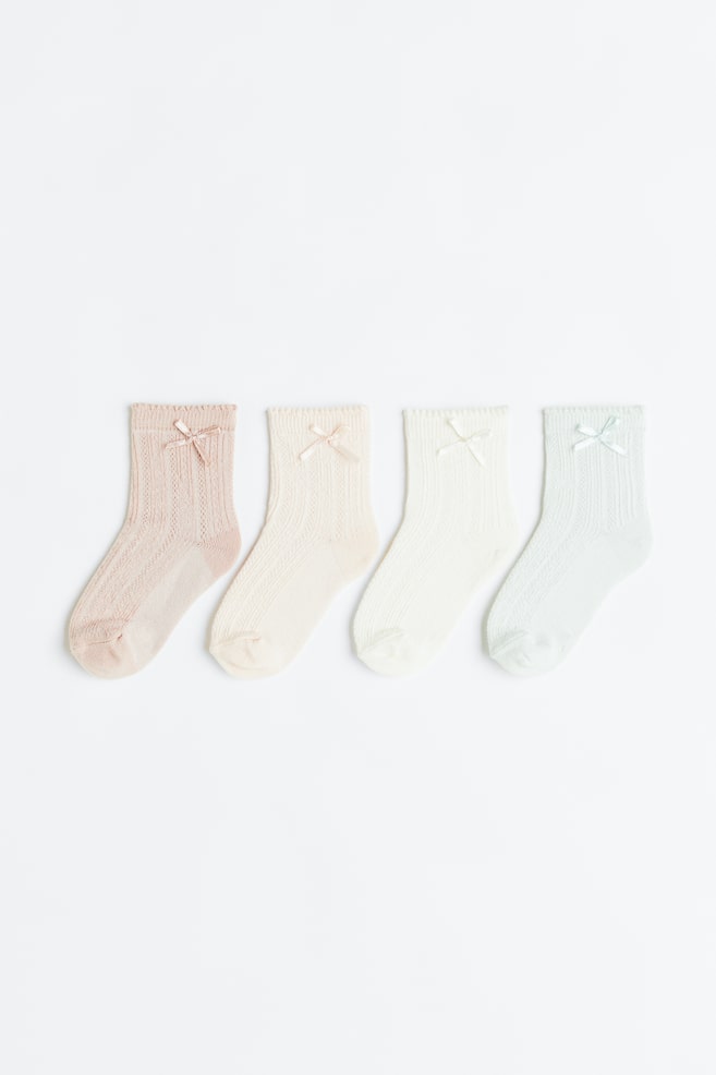 4-pack socks - Light pink/Light turquoise/Lilac/Floral/Dark pink/Light pink/Pink/Floral/dc - 1
