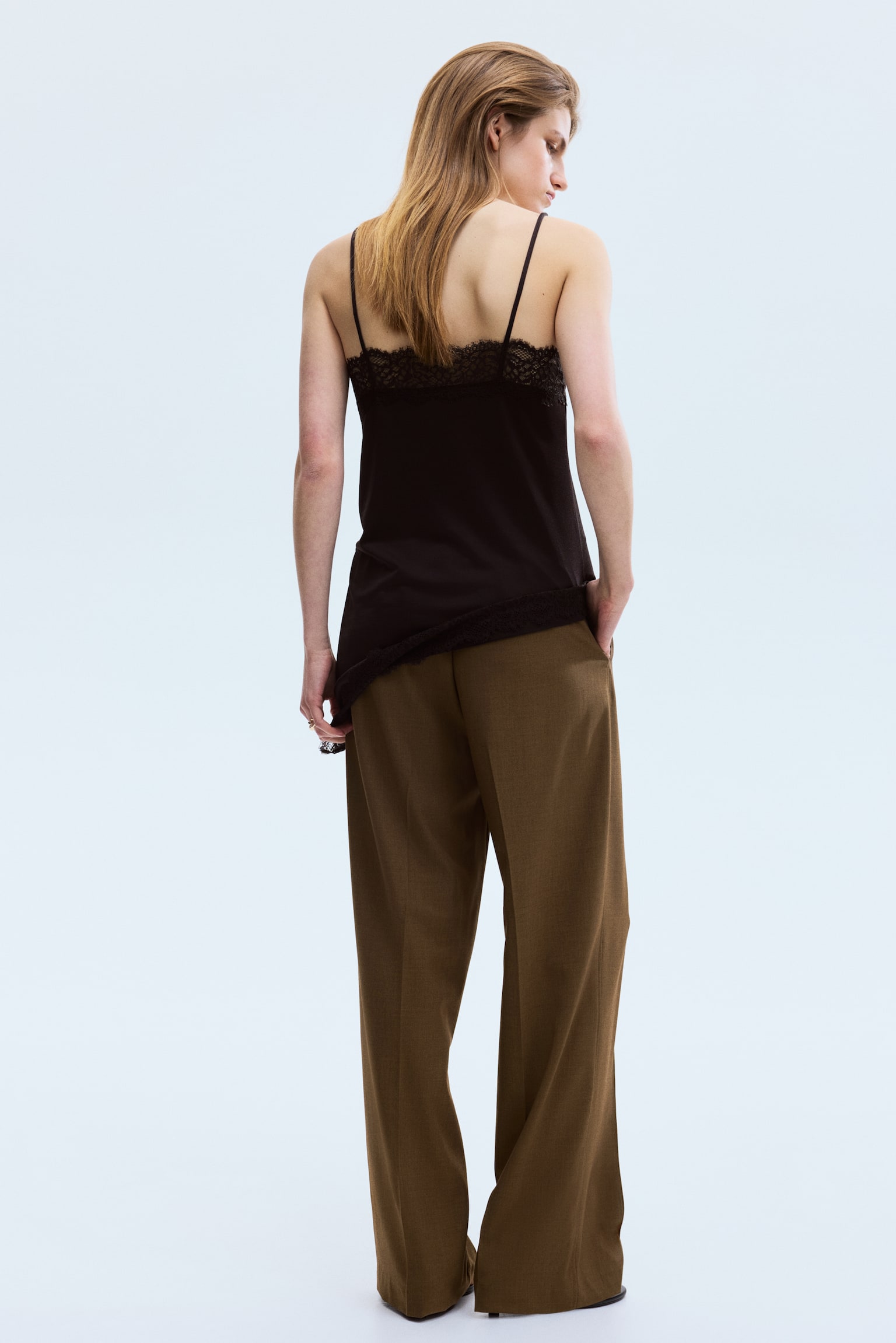 Crease-leg trousers - Dark khaki green/Brown/Dark grey/Black/Dark brown - 6