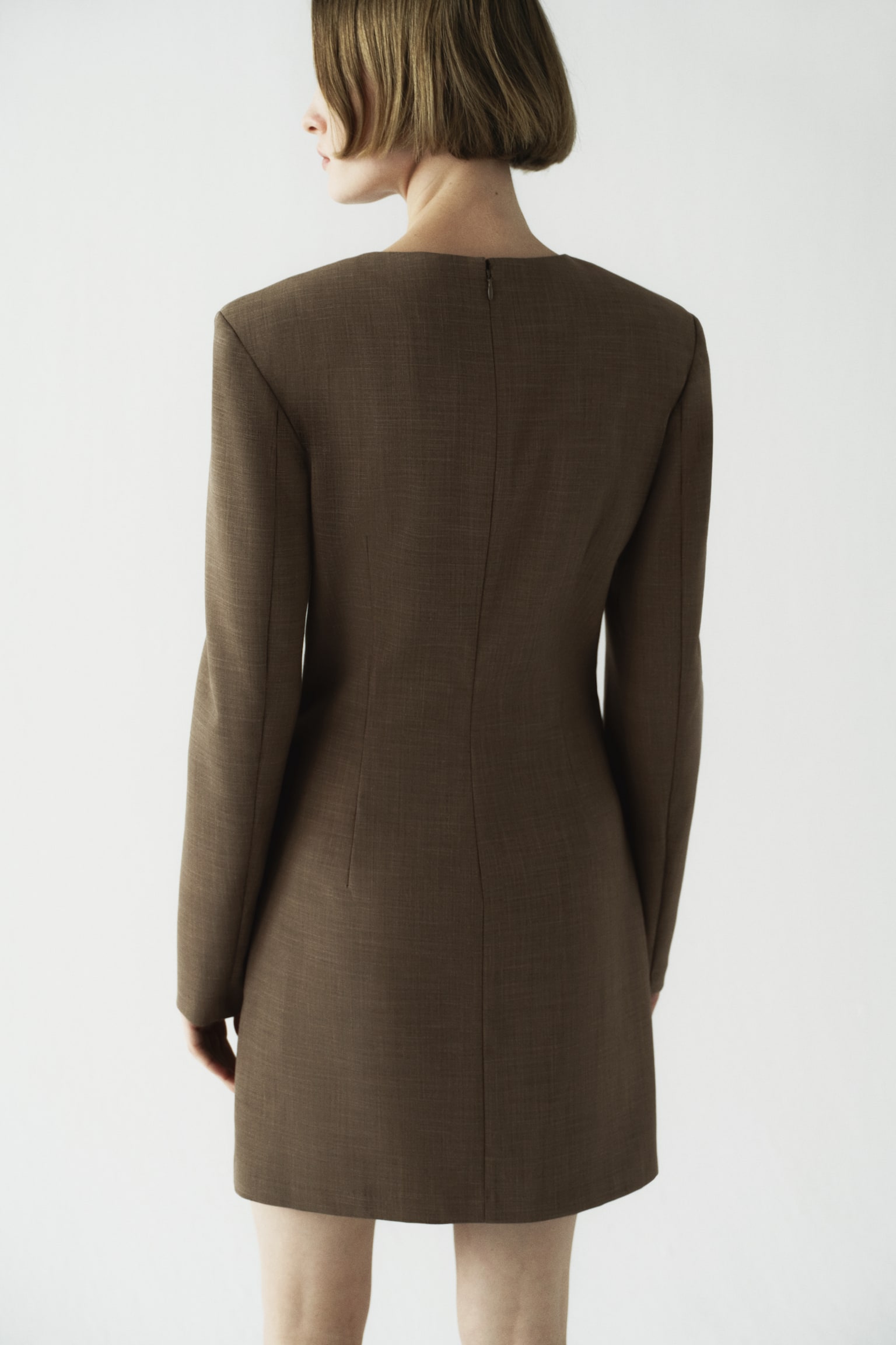 Shoulder-pad dress - Mole - 4