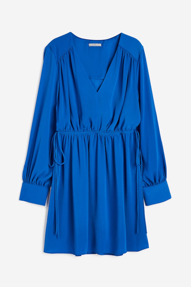 Robe avec lien de serrage - Bleu vif - 2