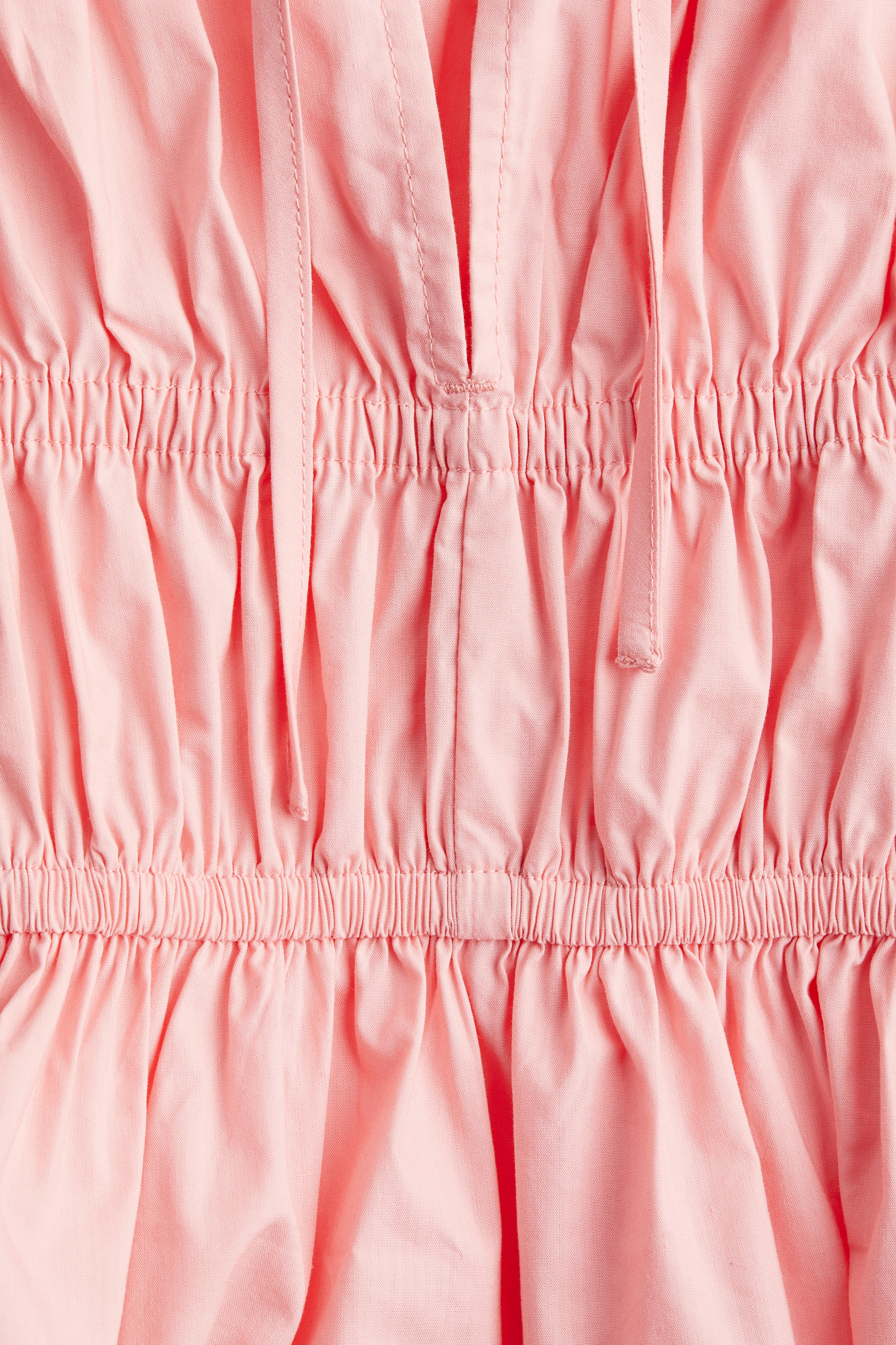 Puff-sleeved poplin blouse
