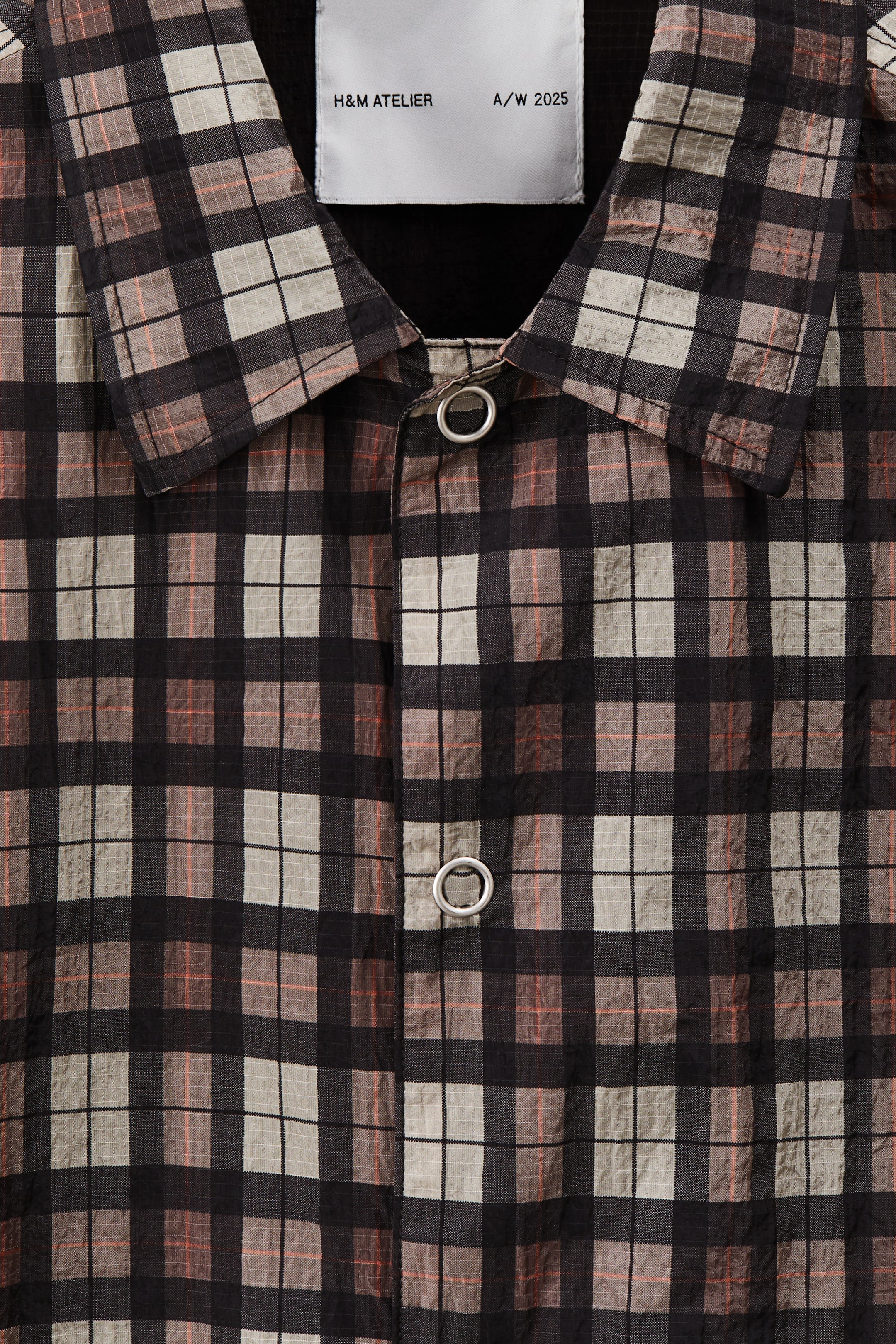View larger image: Nylon Overshirt - Brown/plaid - Men | H&M US 7