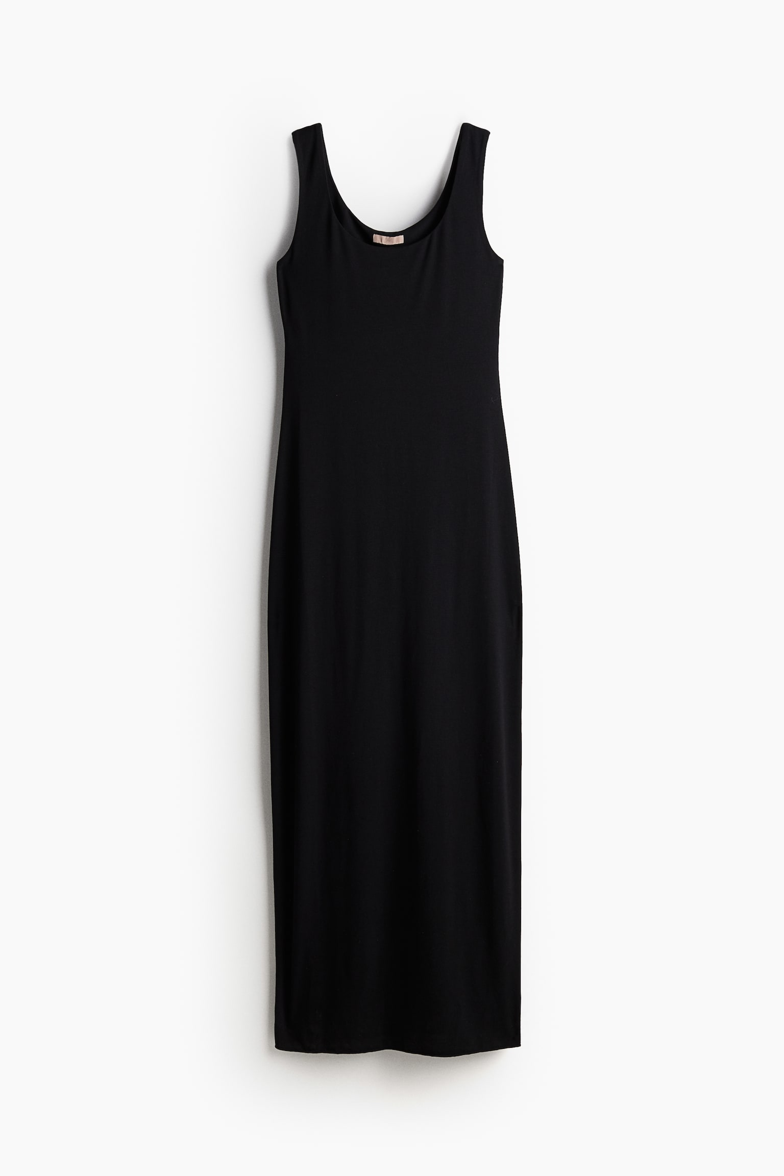 Long jersey dress - Black - 2