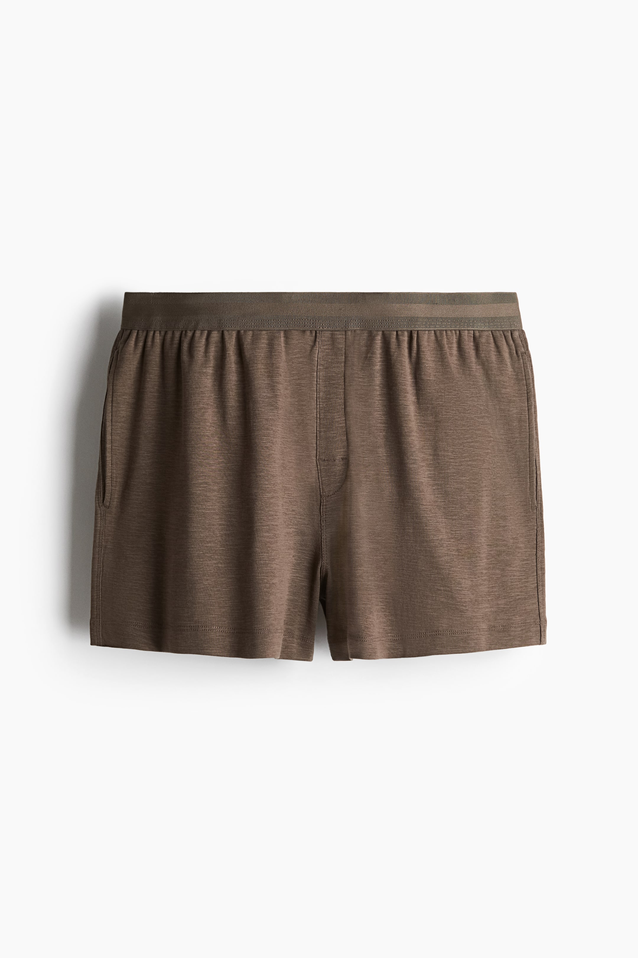 Pyjama T-shirt and shorts - Brown - Men | H&M GB 7