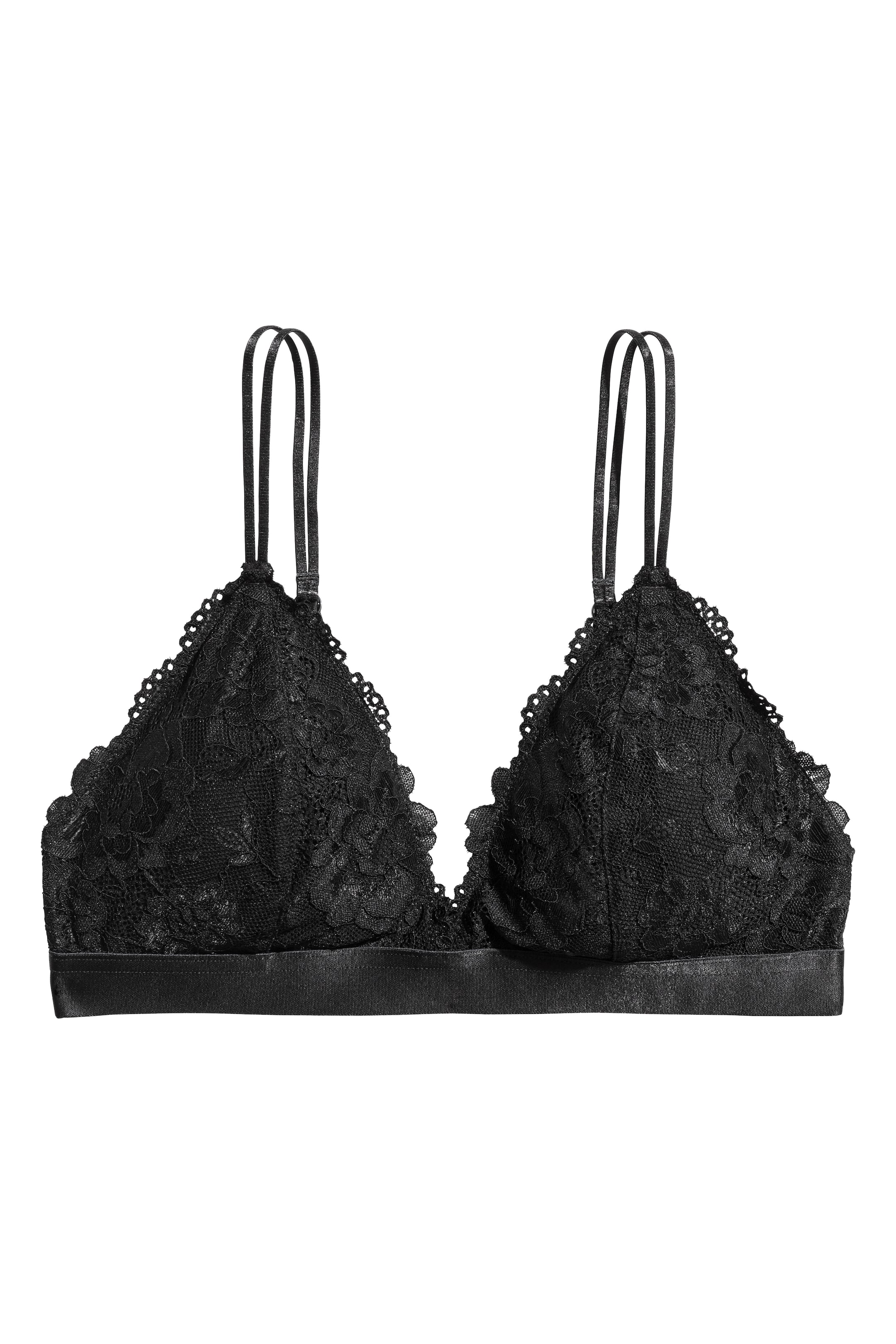 View larger image: Padded triangle bra - Black - Ladies | H&M GB 1