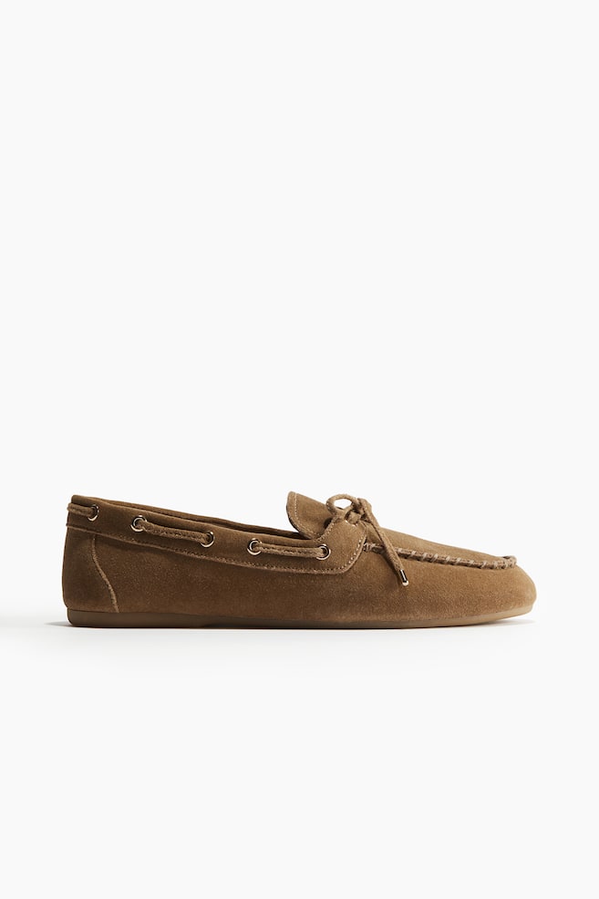 Chaussures de pont - Beige foncé/Bleu marine/Beige foncé/Marron/Blanc/imprimé peau de vache - 1