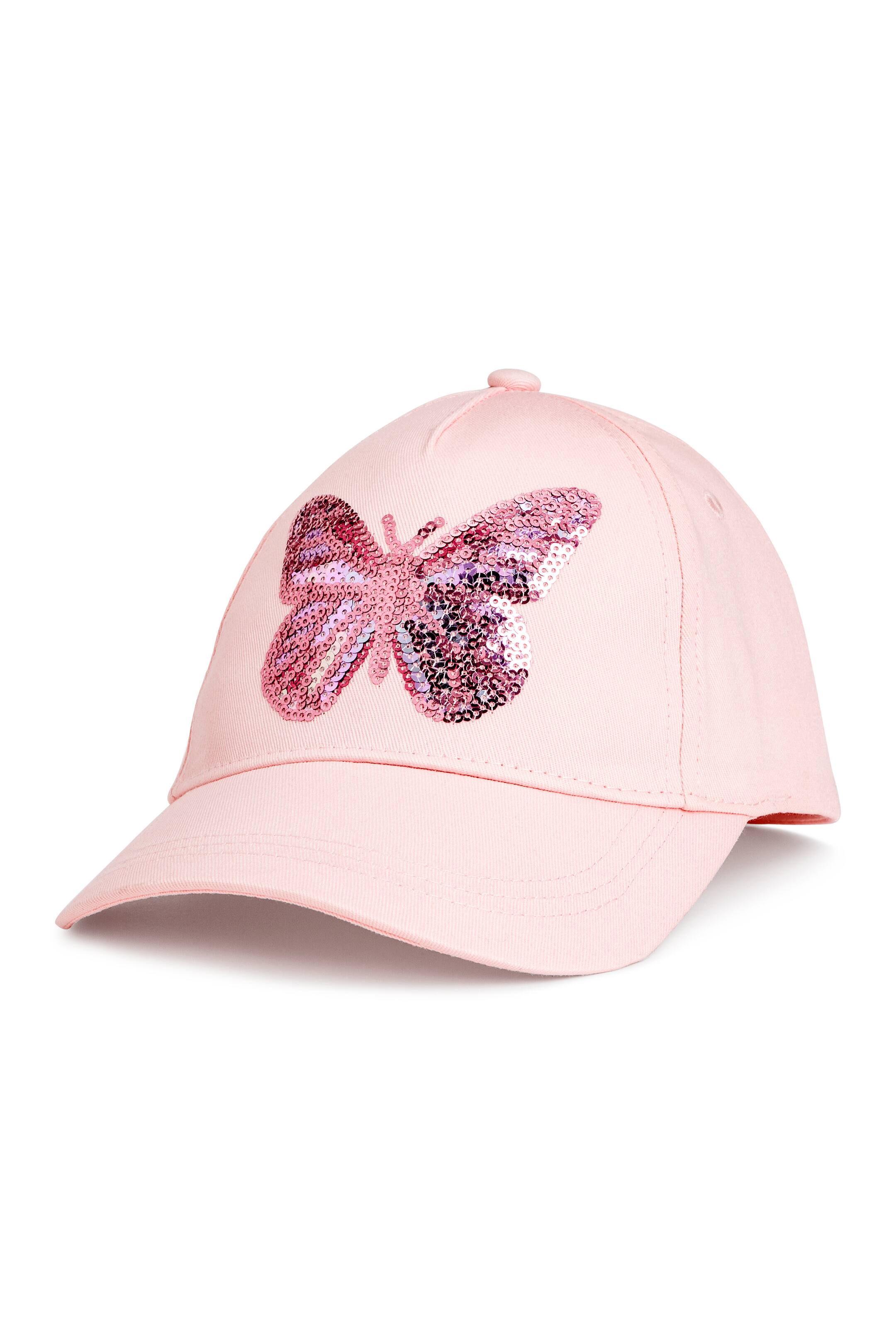 View larger image: Cotton cap - Light pink/Butterfly - Kids | H&M GB 1