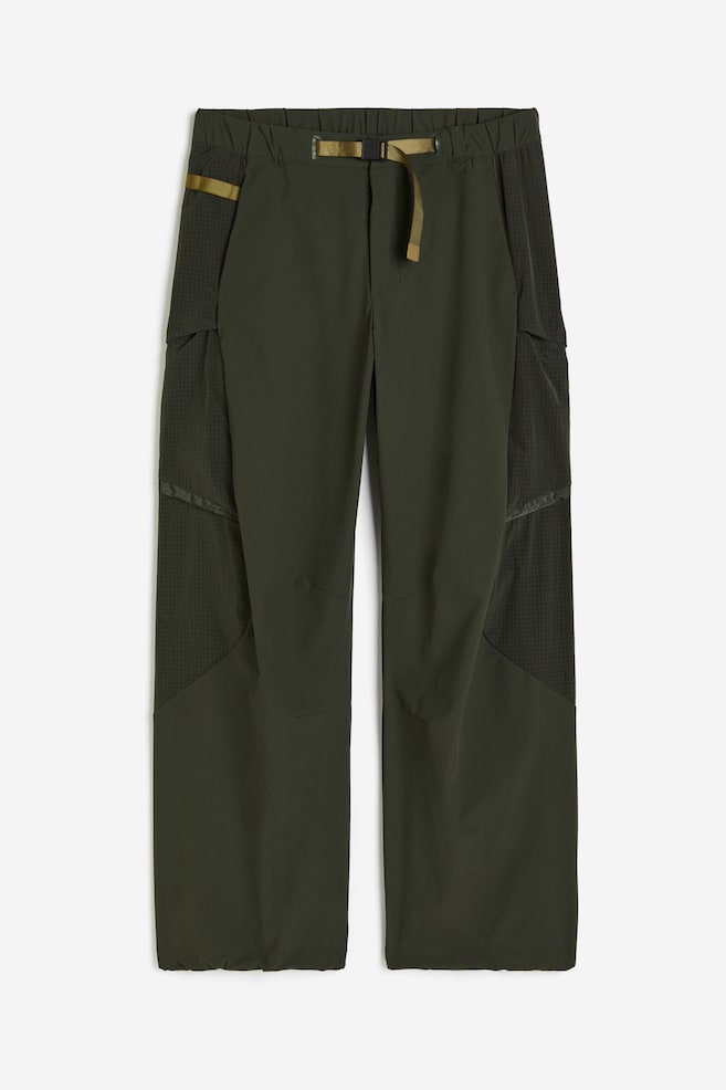 Outdoor parachute trousers - Dark khaki green/Black - 2