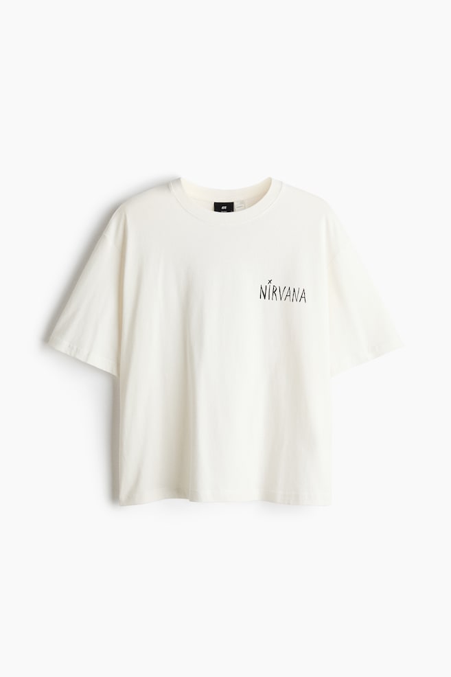 Bedrucktes T-Shirt aus Baumwolle in Relaxed Fit - Cremefarben/Nirvana/Ausgewaschenes Schwarz/Nirvana/Schwarz/Pink Floyd/Verwaschenes Schwarz/AC/DC/Cremefarben/Iron Maiden/Schwarz/Iron Maiden - 1