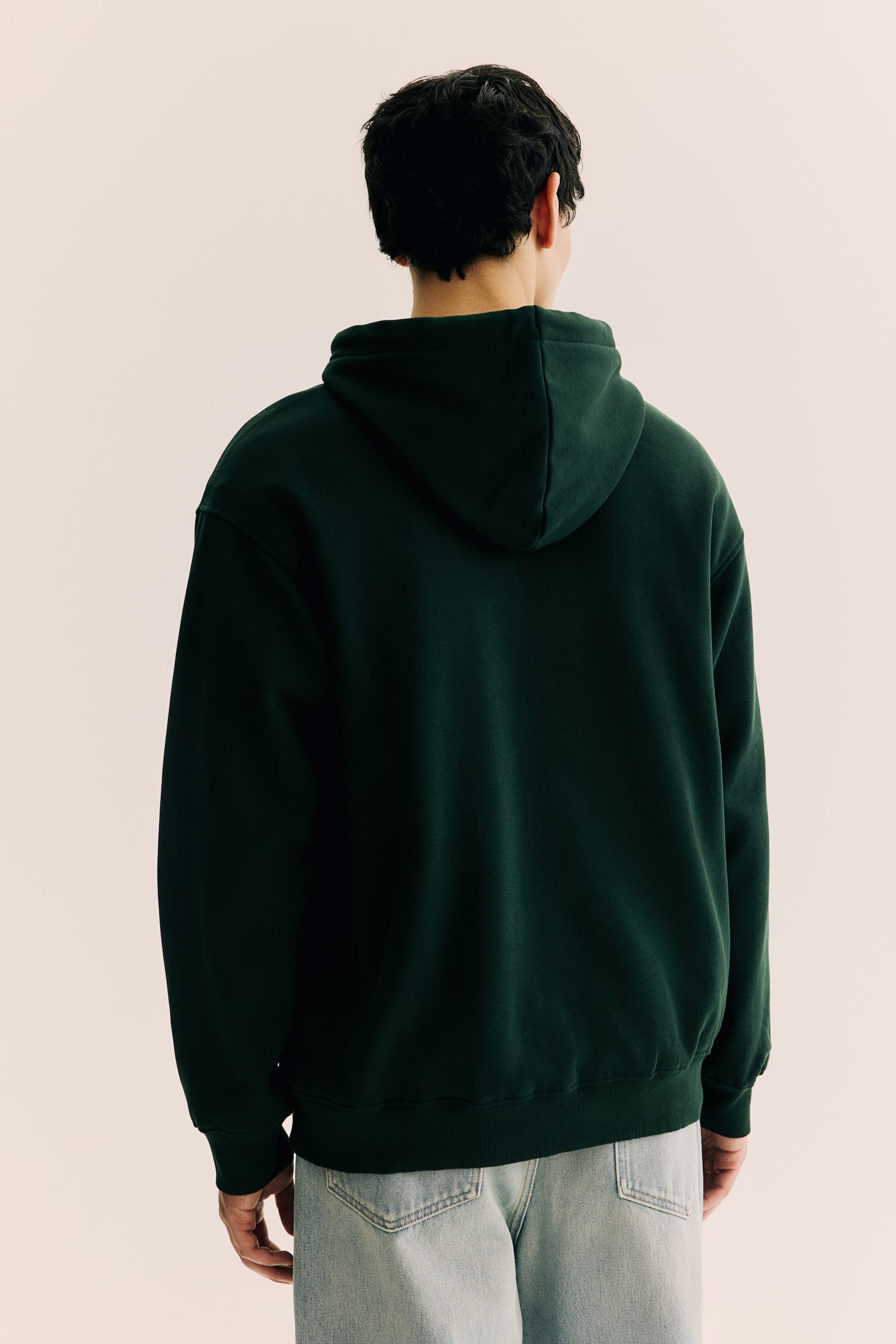 Loose Fit Hoodie - Forest green/Black/Light grey marl/Navy blue/Light beige/Dark brown/Black/Light beige/Dark greige/Pistachio green/White/White/Burgundy/Green/Light brown/Light purple - 3