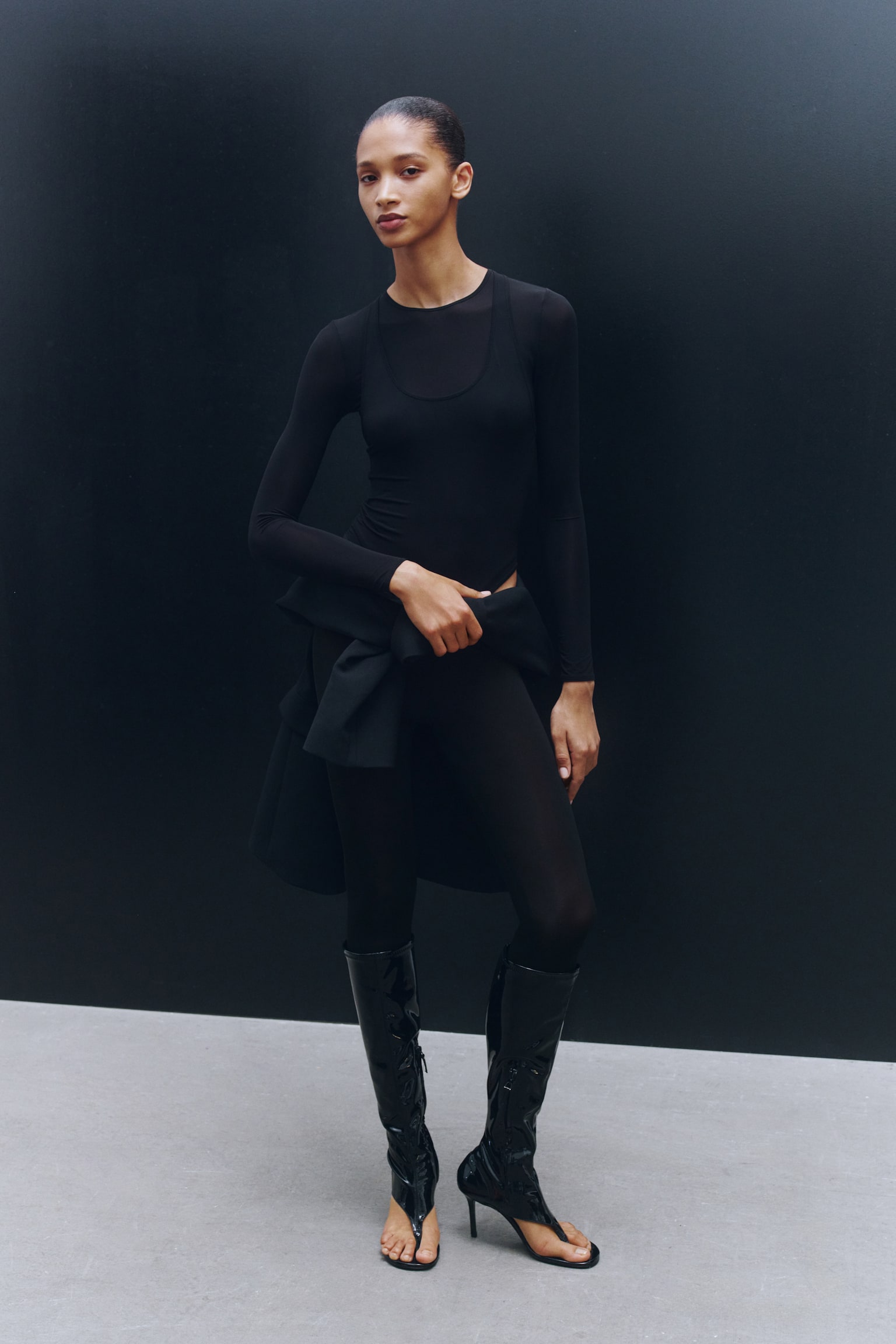 Женские леггинсы H&M Sheer Stirrup, цвет: Чёрный — фото 3