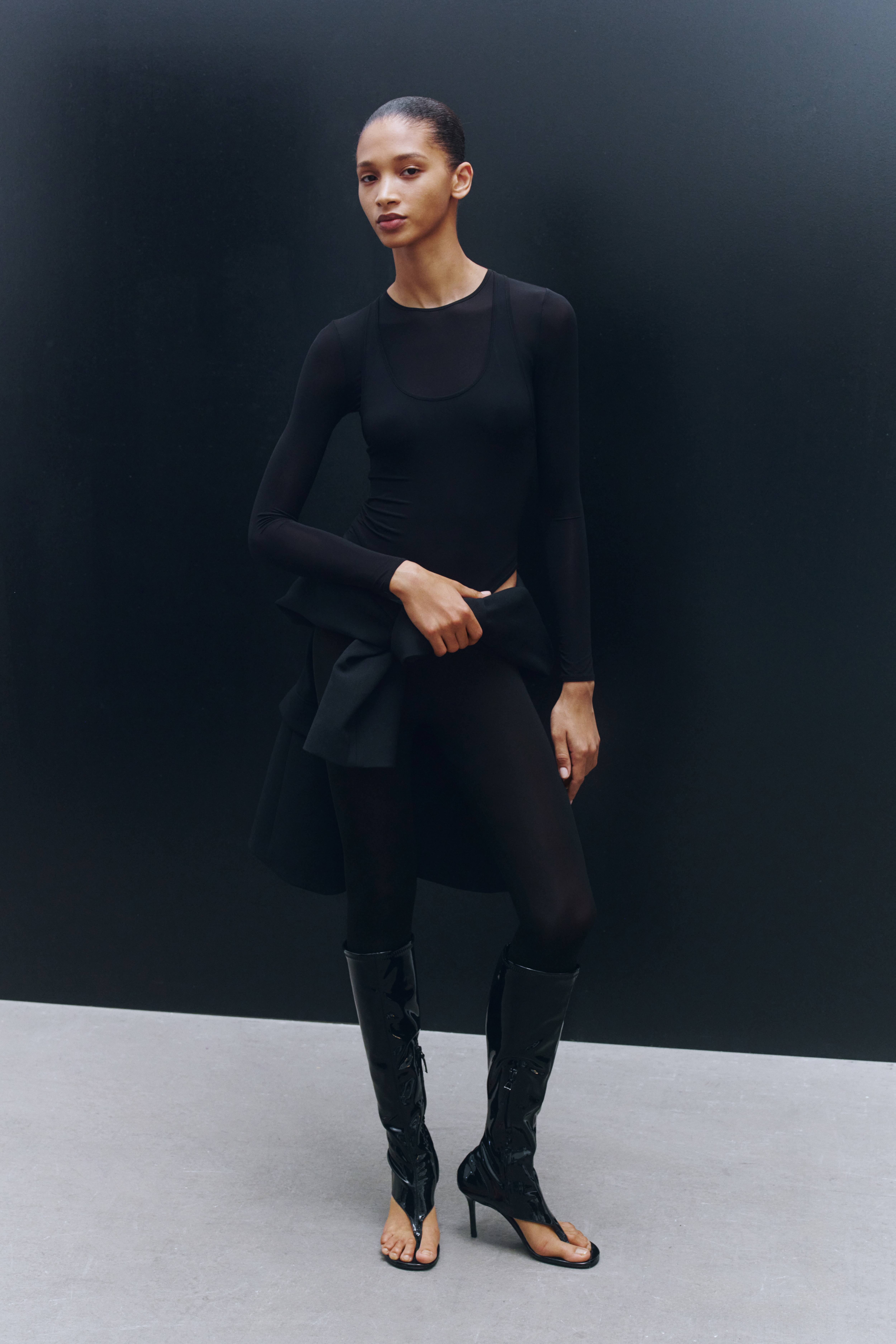 Legging vaporeux avec sous-pieds