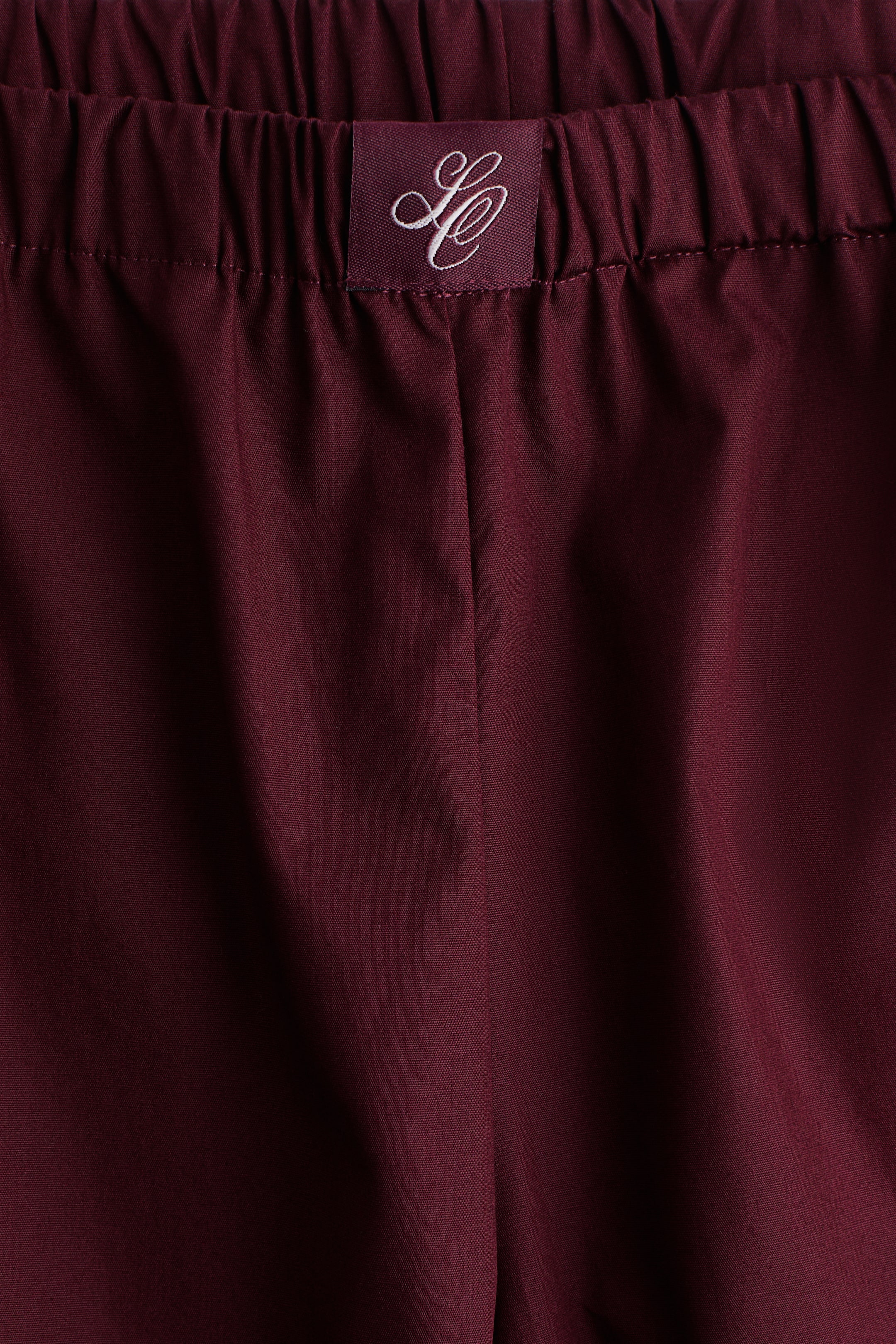 Visualizza immagine più grande: Pantaloni in popeline di cotone - Bordeaux - DONNA | H&M IT 2
