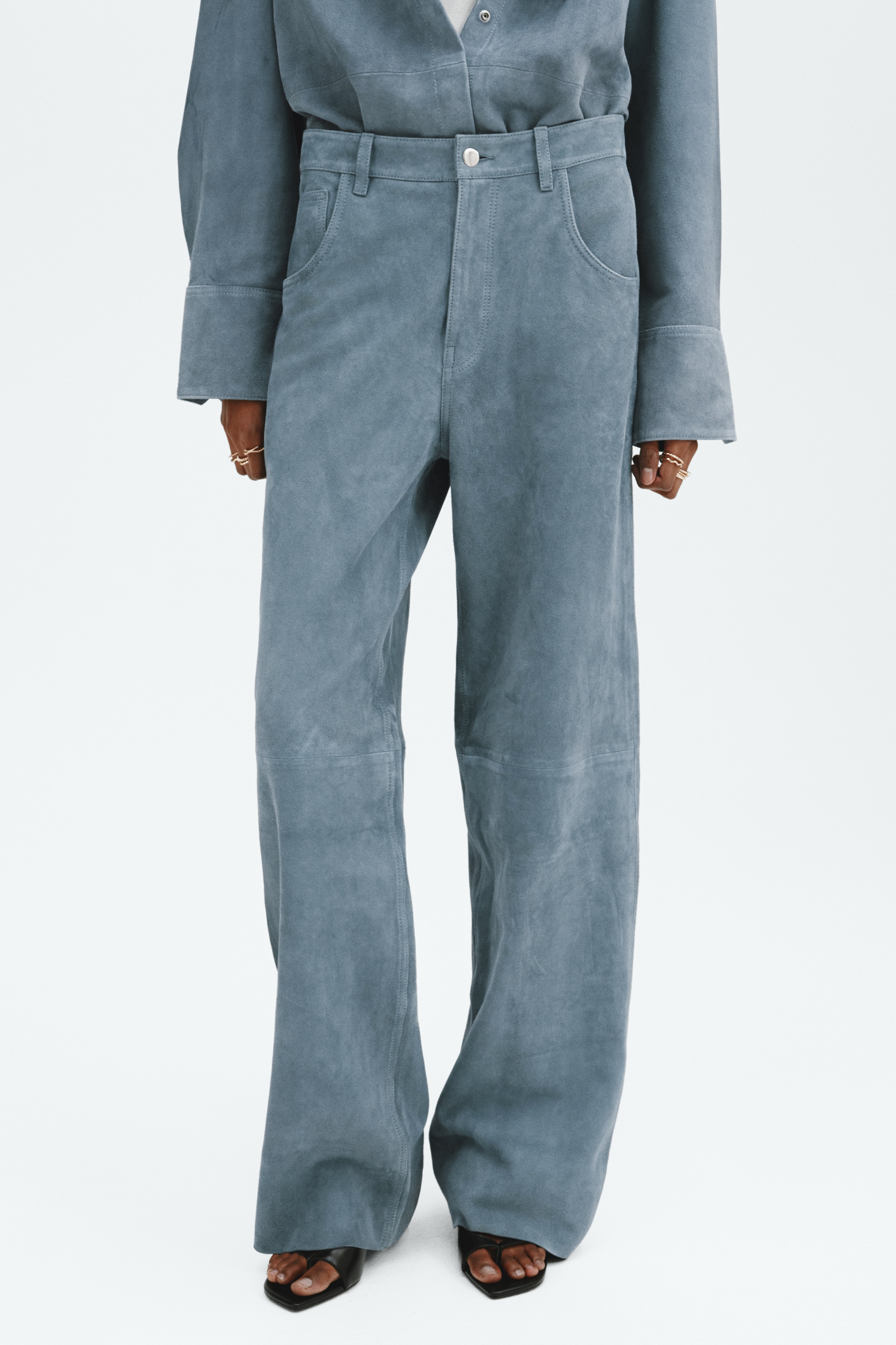 Suede trousers