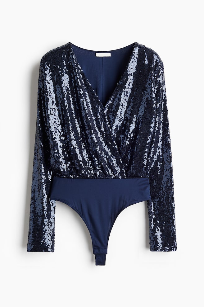 Body de lentejuelas - Azul marino/Cream/Negro - 1